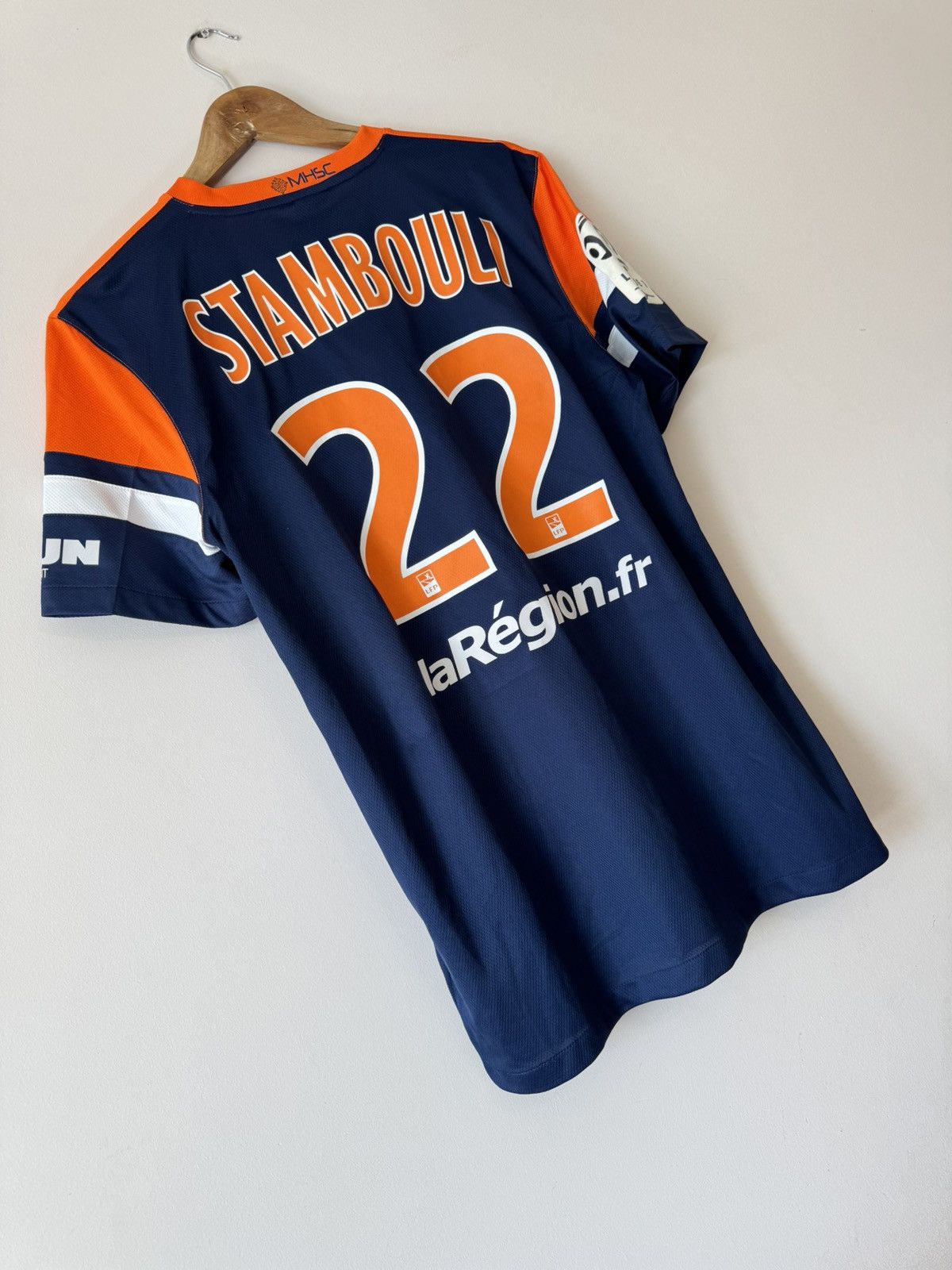 Nike Stambouli #22 Montpellier 2013-2014 Home Soccer Jersey Shirt Size US M / EU 48-50 / 2 - 6 Thumbnail