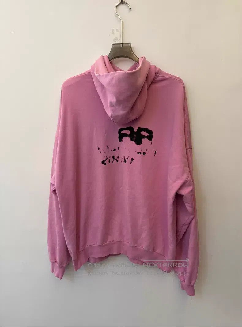 Balenciaga Balenciaga Logo Printed Hooded Long Sleeve Sweatshirt Size US M / EU 48-50 / 2 - 2 Thumbnail