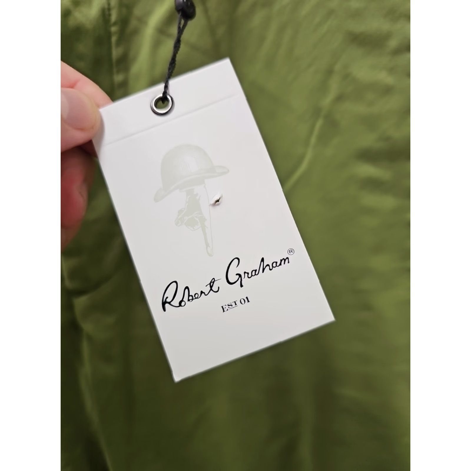 Robert Graham Robert Graham Men's Shorts, Classic Fit JOURNEYMAN Green 36 Casual Modern Waist 36in Inseam 9in Cotton Summer Winter Mens Green Size US 36 / EU 52 - 2 Thumbnail