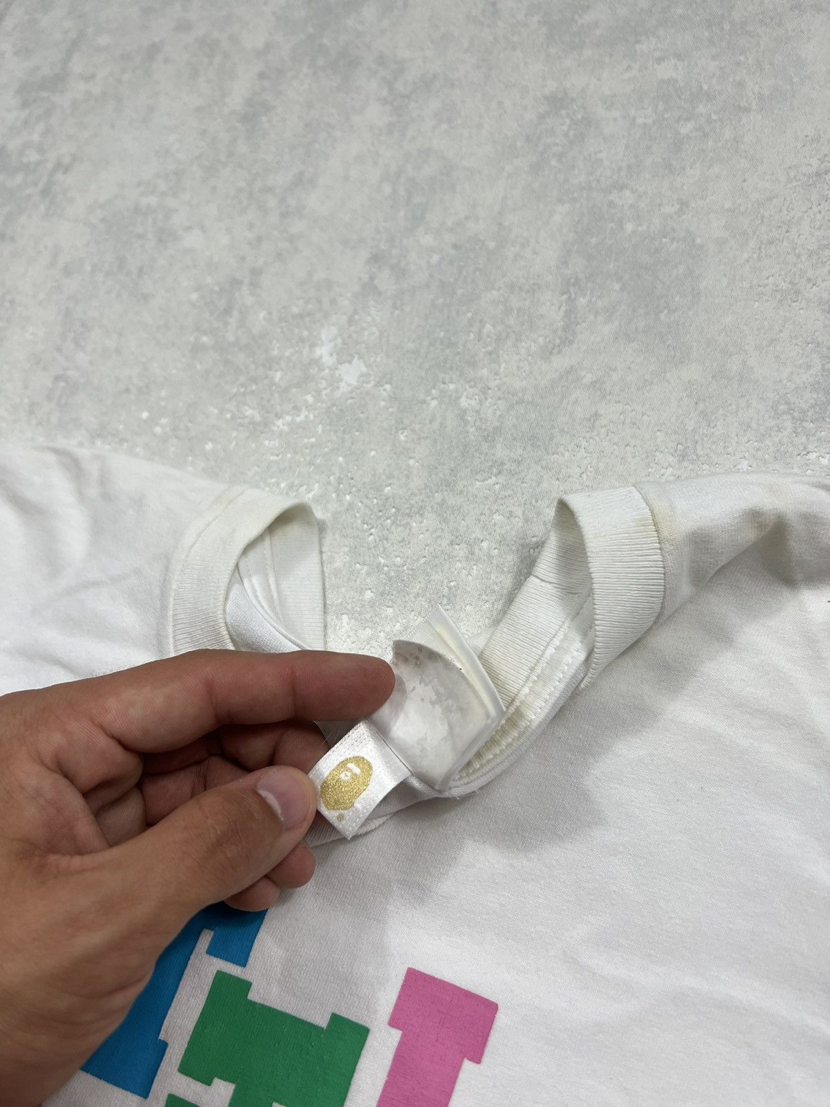 Bape A BATHING APE SPELLOUT LOGO TEE Size S / US 4 / IT 40 - 6 Thumbnail