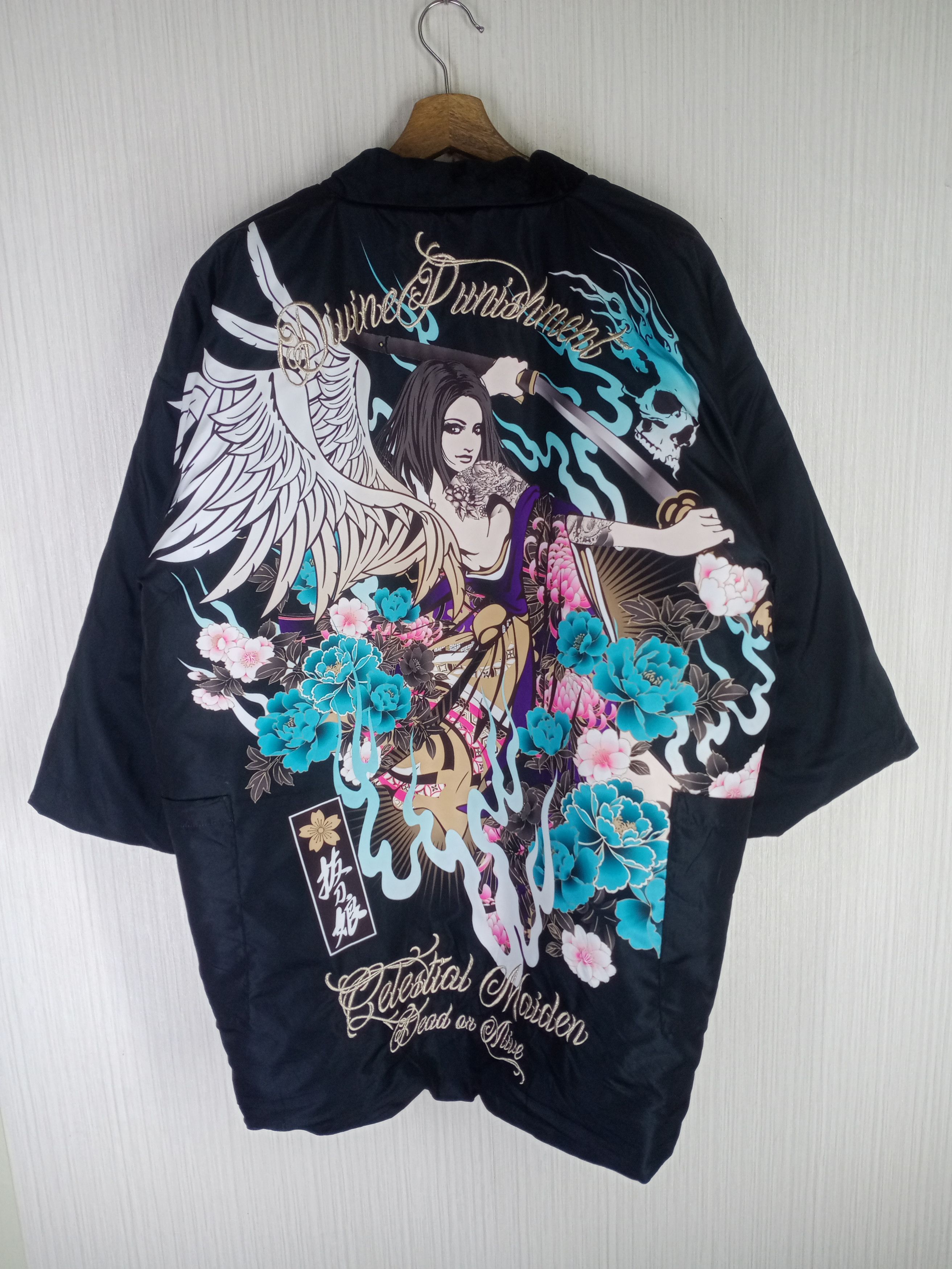 Japanese Brand Rare Vintage Divine Retribution Overprint Japanese Kimono Size US L / EU 52-54 / 3 - 3 Thumbnail