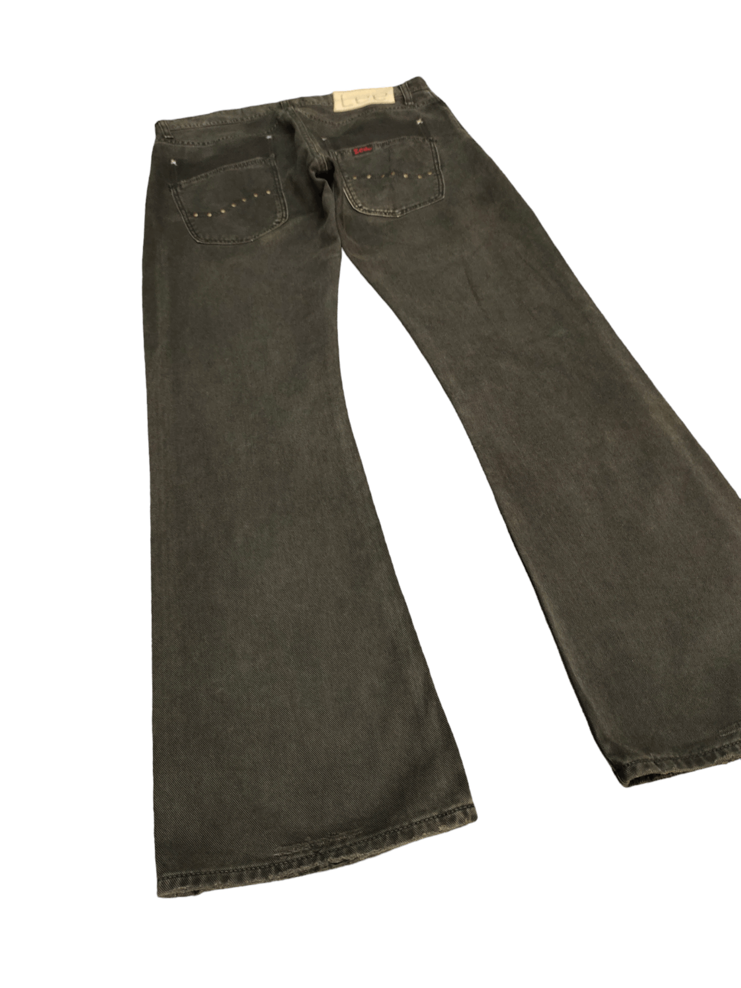 If Six Was Nine × Le Grande Bleu (L.G.B.) × Lee Flare Jeans Lee X Mens Melrose Distress Faded Boot Cut Y2k Size US 33 - 13 Thumbnail