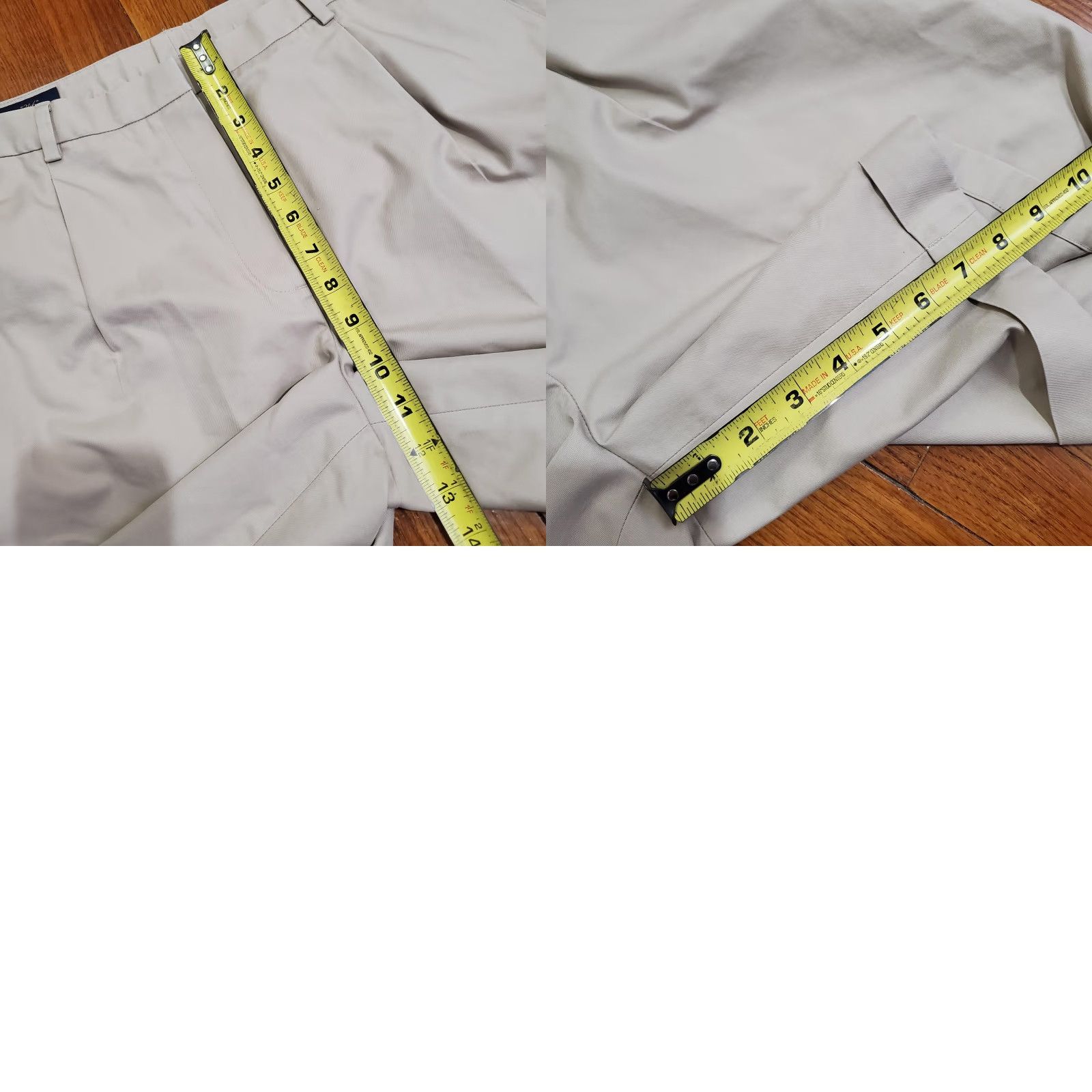 Brooks Brothers Brooks Brothers Bermuda Shorts Womens 12 Beige Twill Pleated Cuffed Casual Size 34" / US 12 / IT 48 - 8 Thumbnail