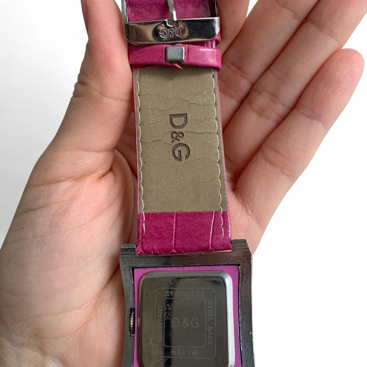 Dolce & Gabbana Bright Pink Rhinestone With Crocodile pattern Leather Size ONE SIZE - 3 Thumbnail