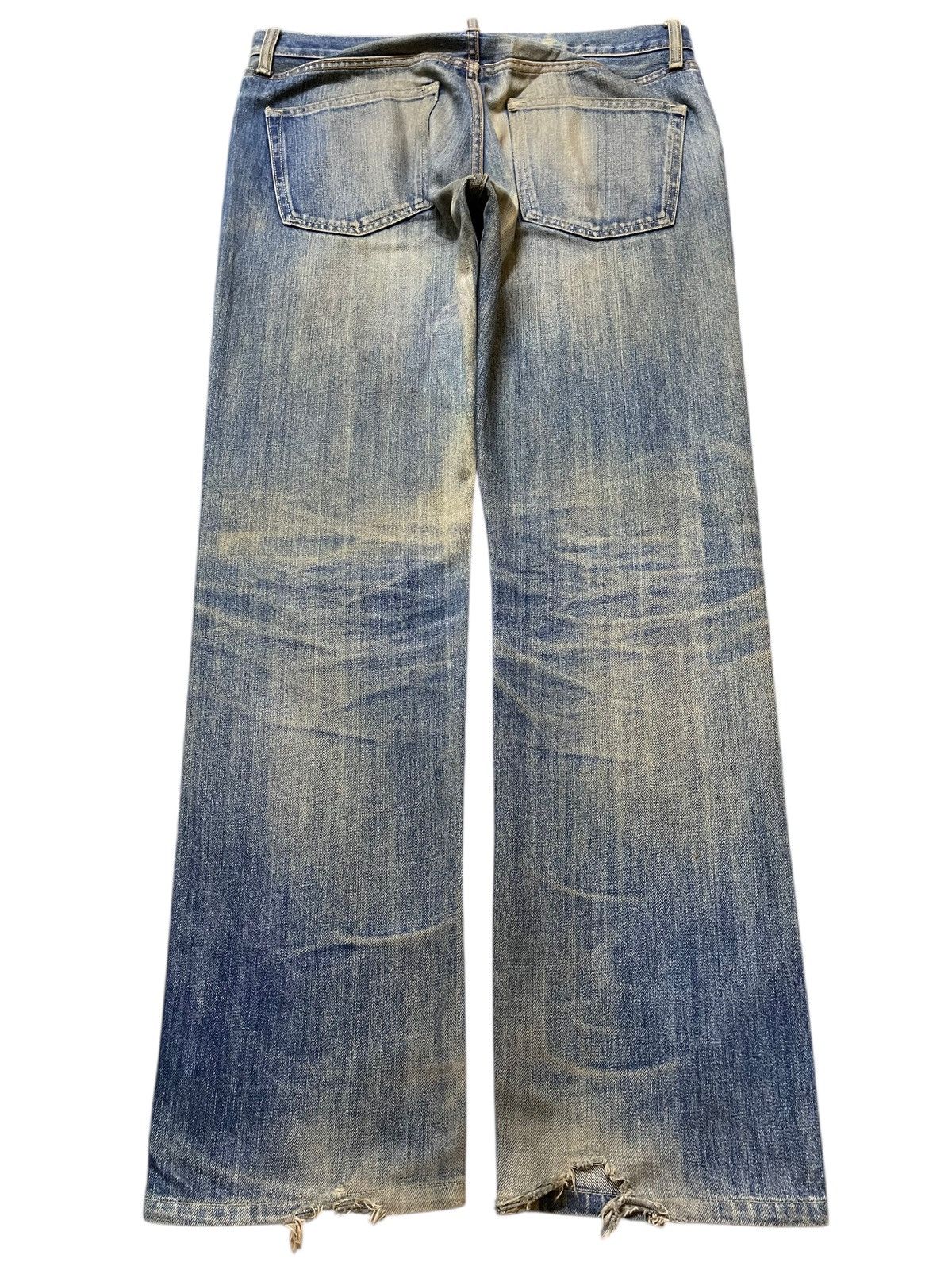 Uniqlo Vintage Japanese Uniqlo Mud Wash Distressed Style Loose Jean Size US 34 / EU 50 - 2 Thumbnail