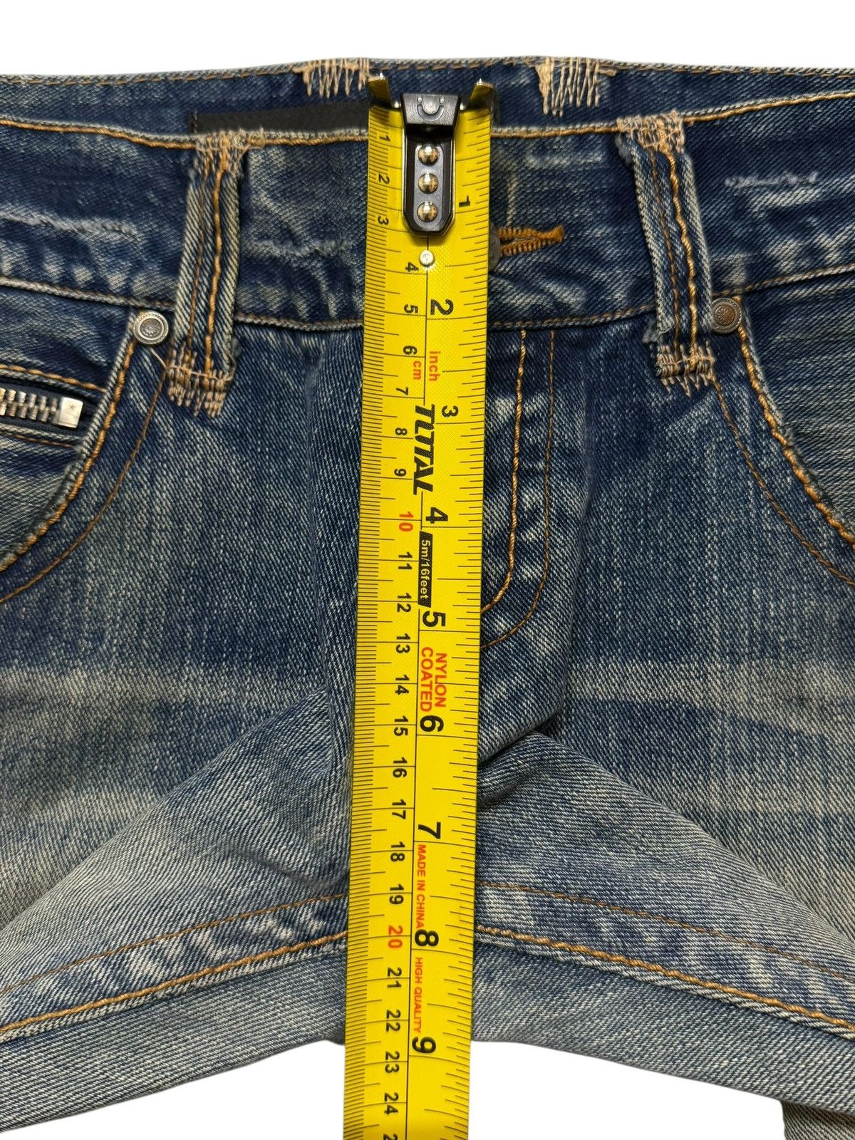 Tornado Mart Vintage 90s Japan Lagust Faded Wash Honeycomb Distressed Size US 31 - 12 Thumbnail