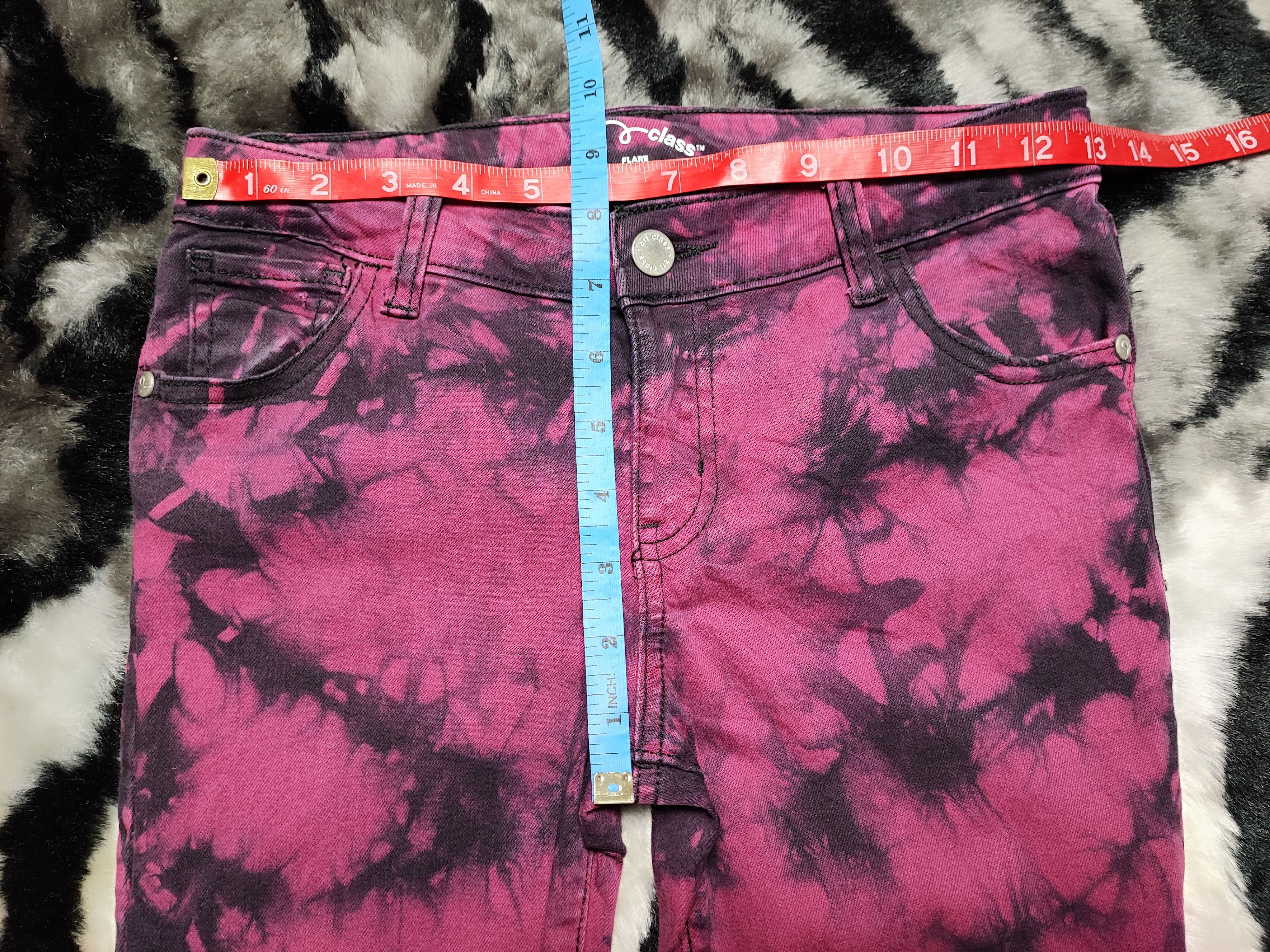 Affliction Tie Dye Jeans Bootcut Art Class Stone Wash Size 26" / US 2 / IT 38 - 9 Thumbnail
