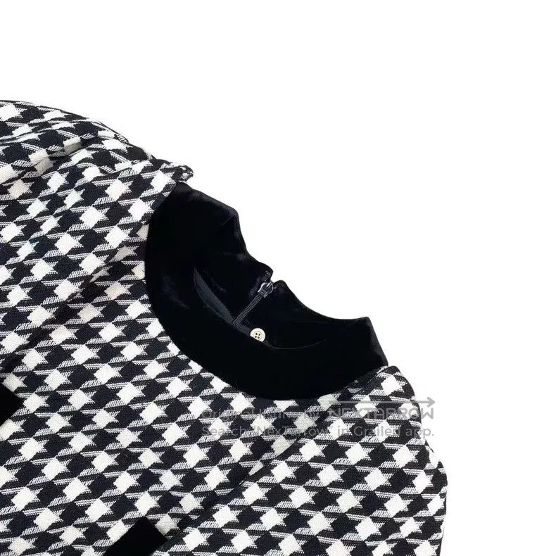 Gucci Gucci Thousand-bird checkered wool shawl dress Size XS / US 0-2 / IT 36-38 - 3 Thumbnail