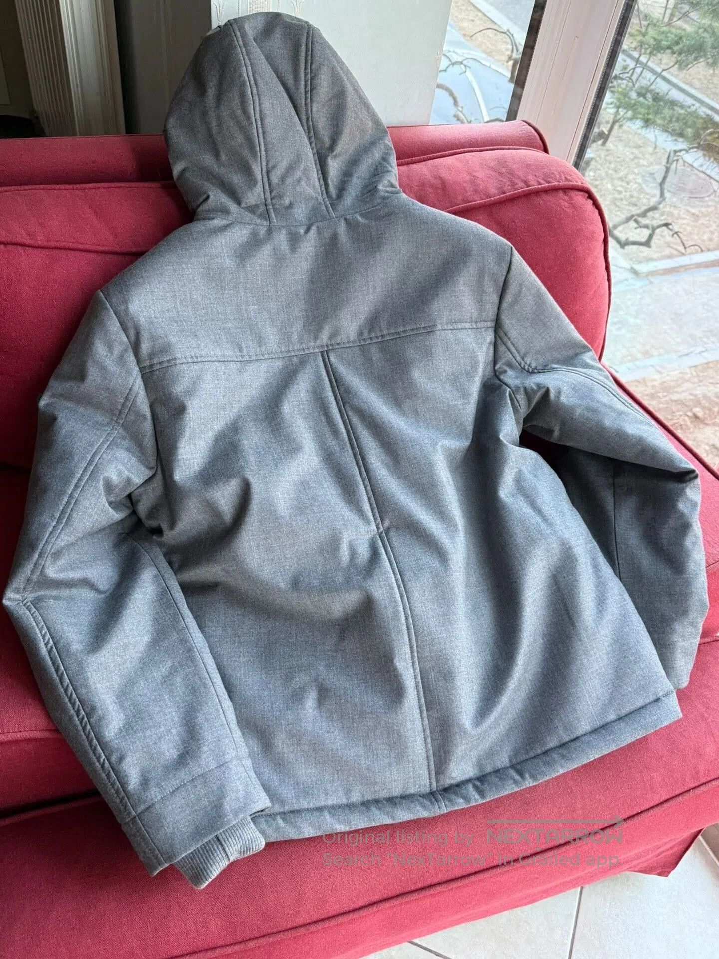 Peserico gray wool parka coat with hood. Size US L / EU 52-54 / 3 - 8 Thumbnail