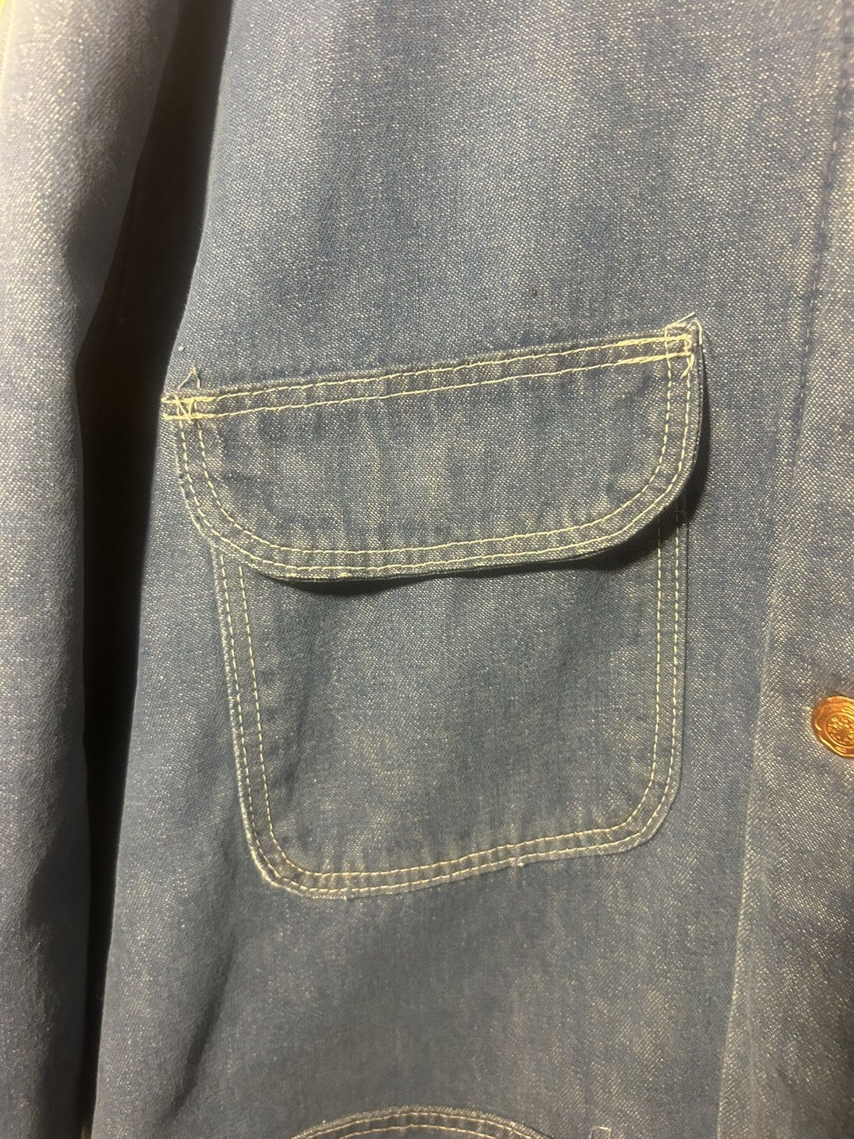 Wrangler Vintage 70s-80s Wrangler Denim Barn Coat Blanket Lined XL 46 Size US XL / EU 56 / 4 - 3 Thumbnail