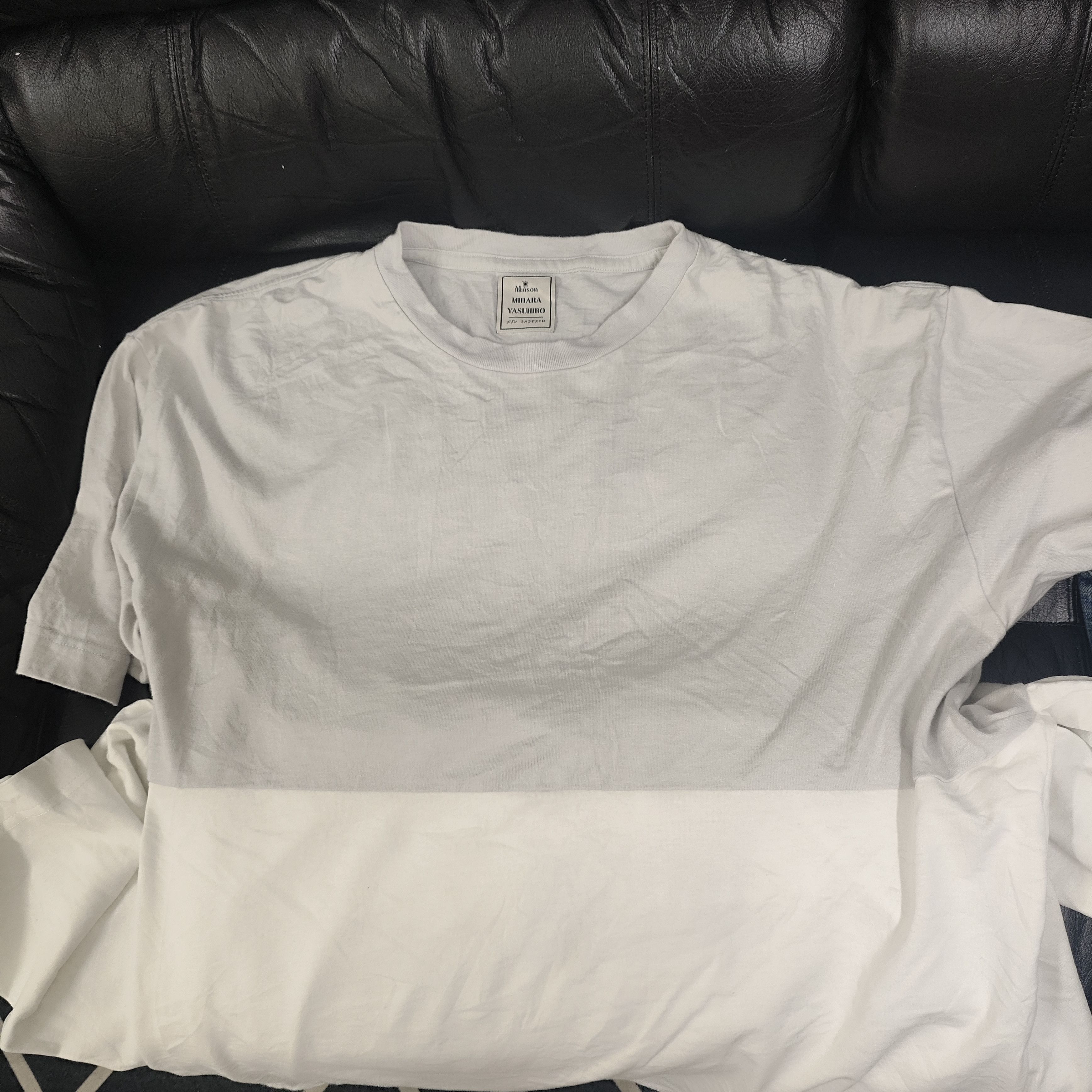 Japanese Brand × Maison MIHARA YASUHIRO Maison Miharayasuhiro "Double" T-shirt Unique Design Size US L / EU 52-54 / 3 - 5 Thumbnail