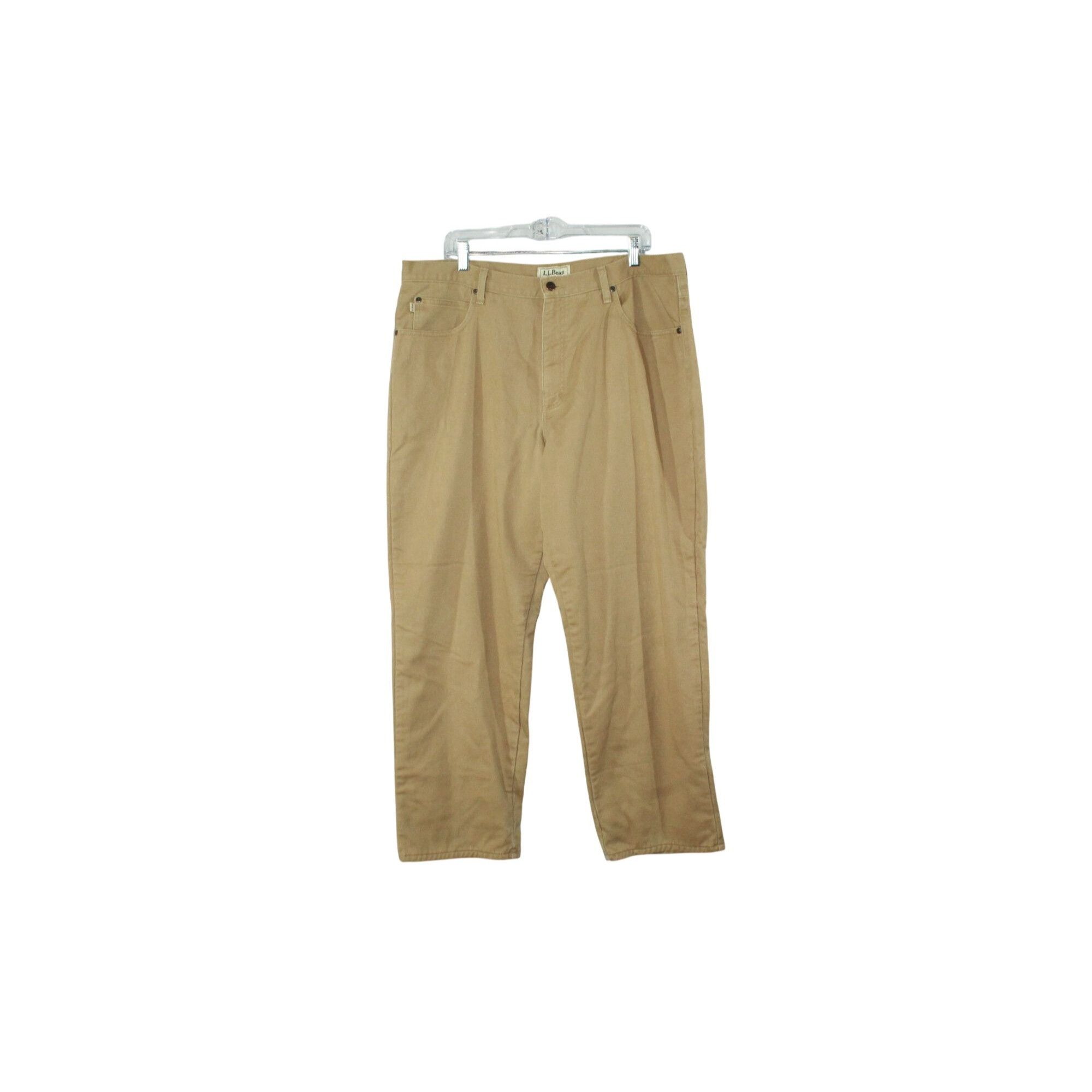 L.L. Bean LL Bean Khaki Pleated Lined Chino Pants Size US 40 / EU 56 - 1 Thumbnail