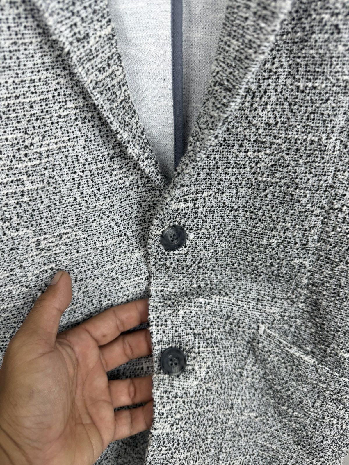Tornado Mart Zero by Tornado Mart Men's Knit Tweed Blazer Size US L / EU 52-54 / 3 - 7 Thumbnail