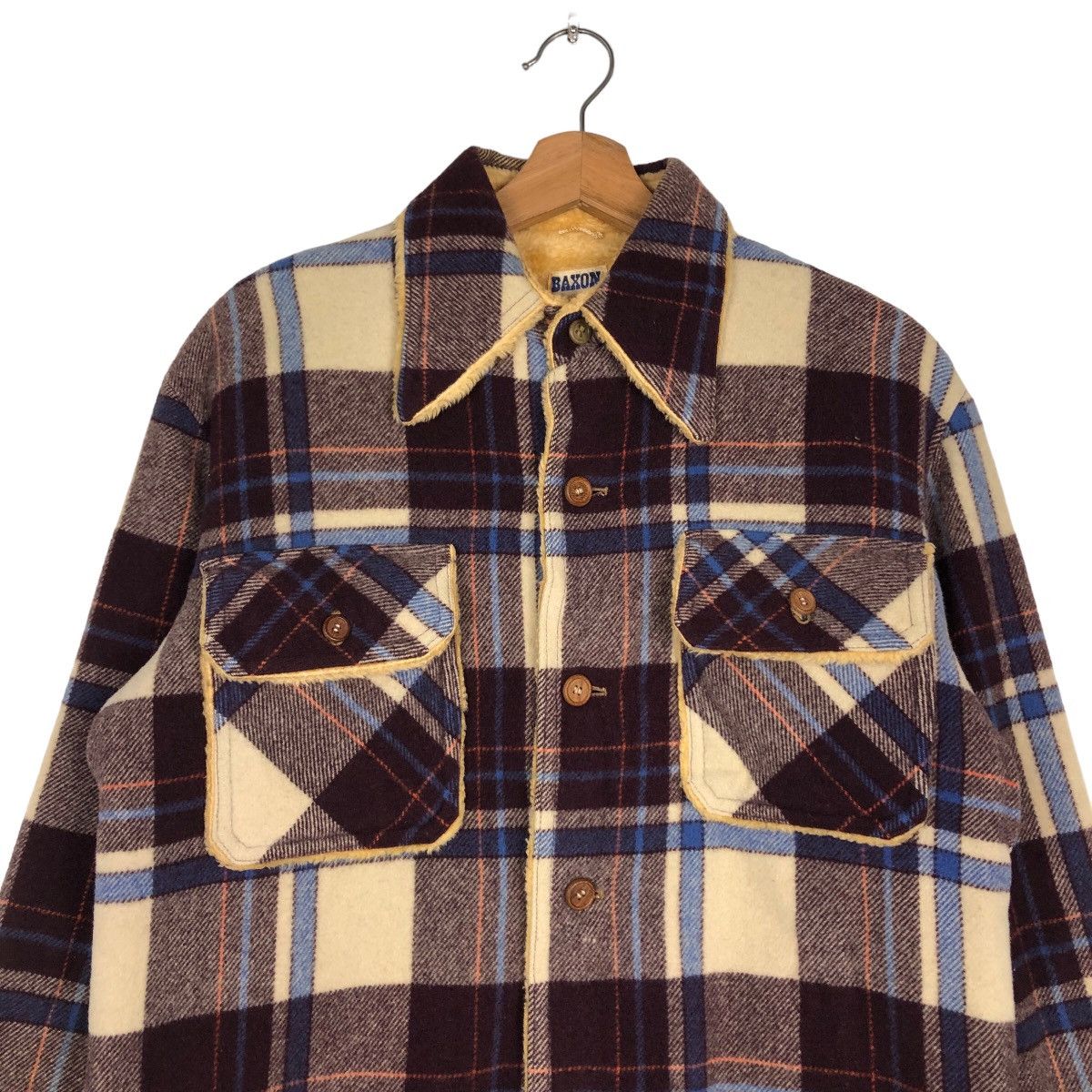 Japanese Brand 🔥Vintage Flannel Shirt Jacket Badon Tartan Design Shearing Size US M / EU 48-50 / 2 - 3 Thumbnail
