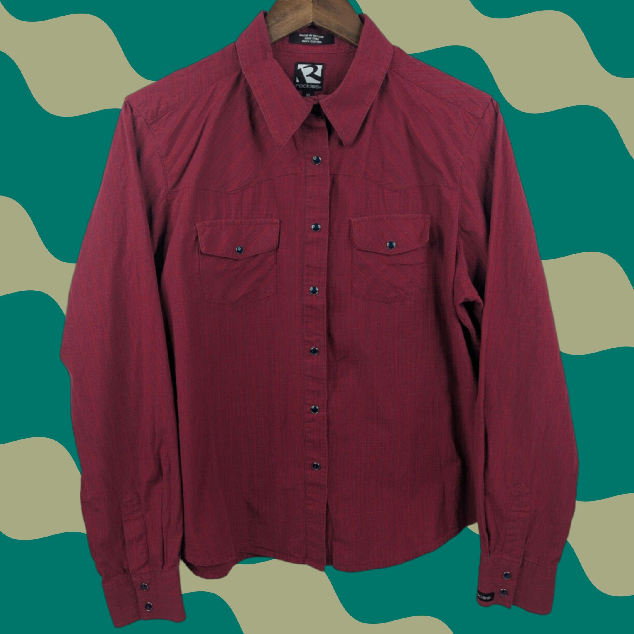 Vintage VINTAGE Rockies Shirt XL Red Plaid Pearl Snap Long Sleeve Cotton Western 90s Womens Size XL / US 12-14 / IT 48-50 - 1 Thumbnail