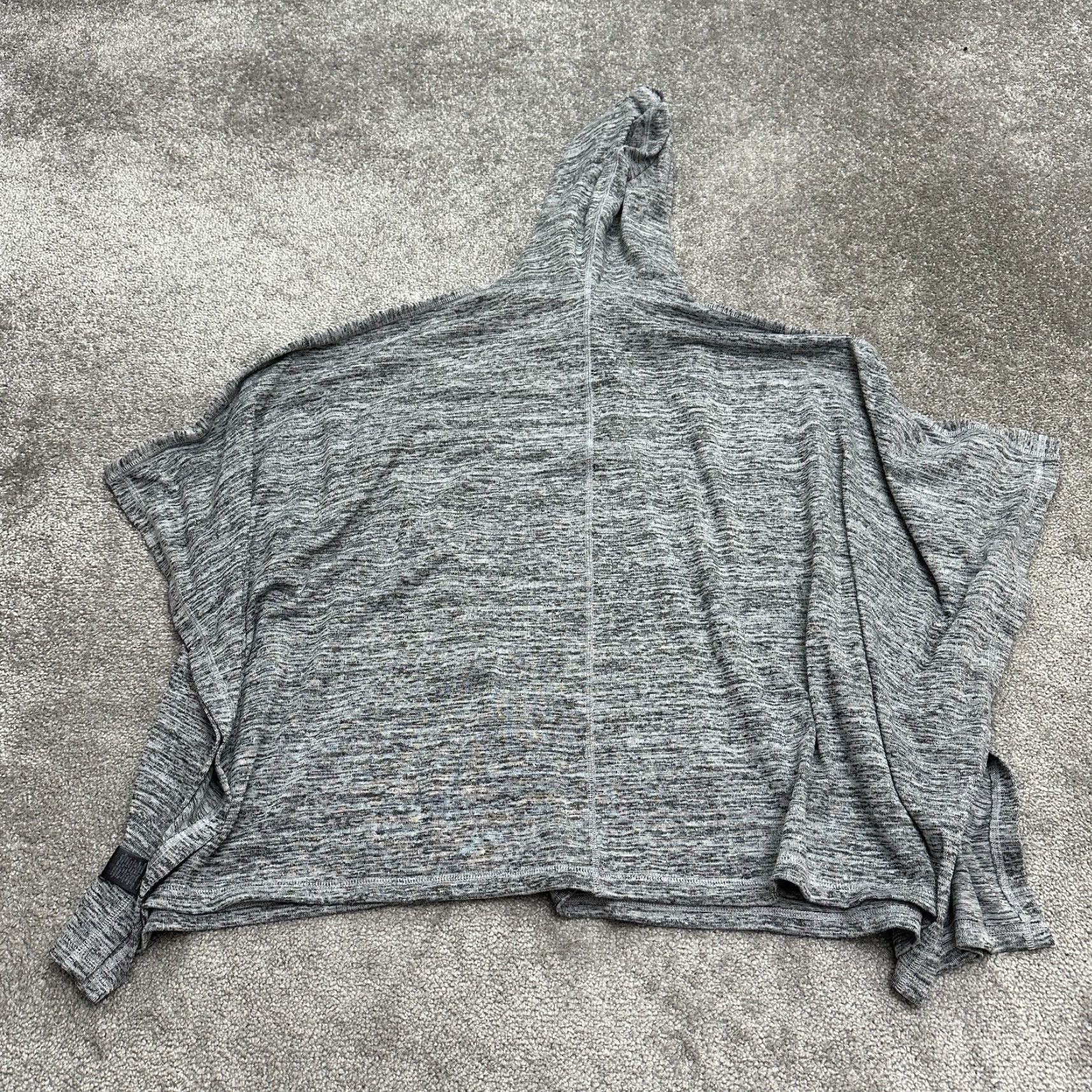 Vintage Xersion Hoodie Cape Sweater Womens M Gray Knit Kimono Sleeve 3/4 Sleeve Logo Solid Relaxed Size M / US 6-8 / IT 42-44 - 2 Thumbnail