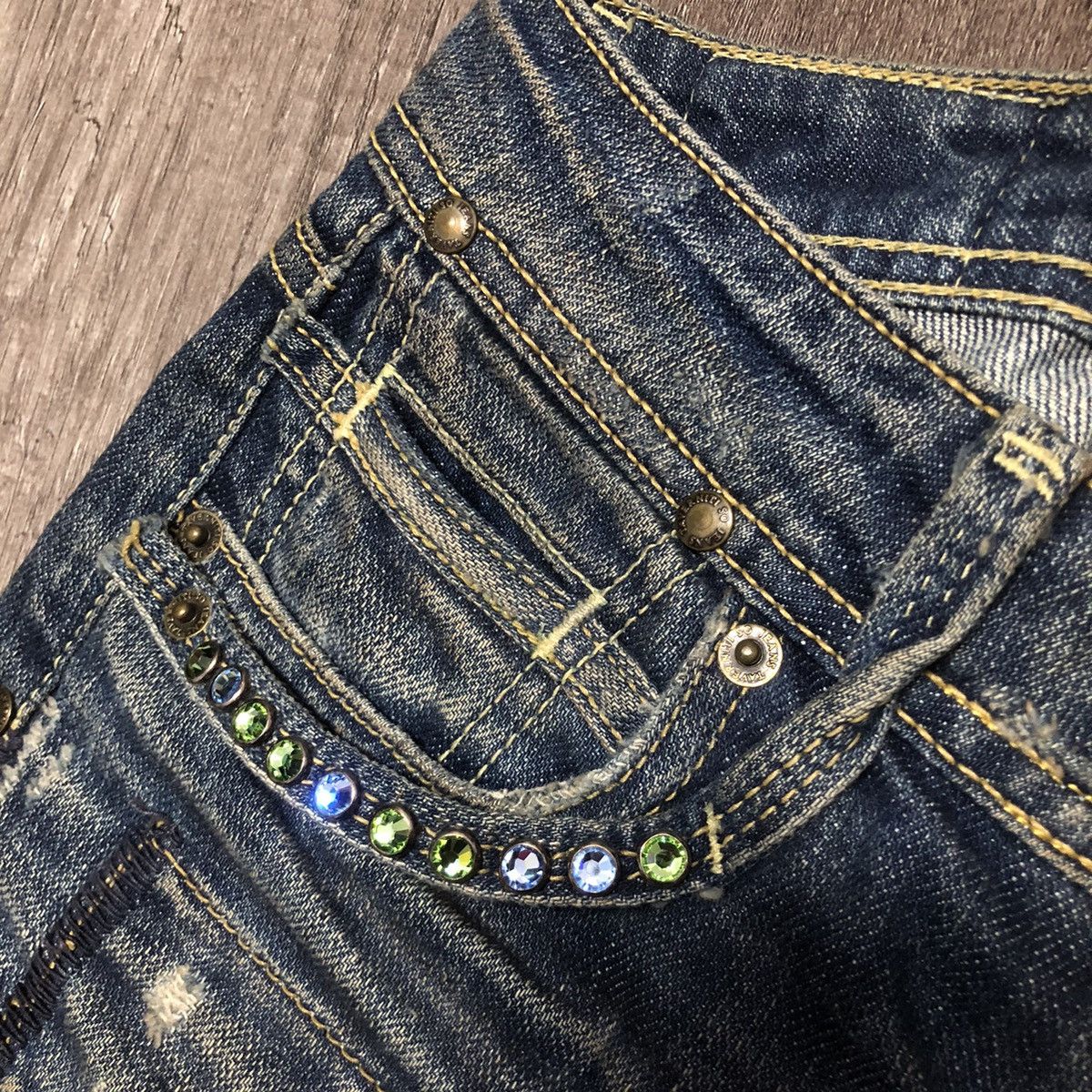 Taverniti × Vintage Distressed Denim Taverniti Jeans Courtney Flare Design Size 27" / US 4 / IT 40 - 19 Thumbnail