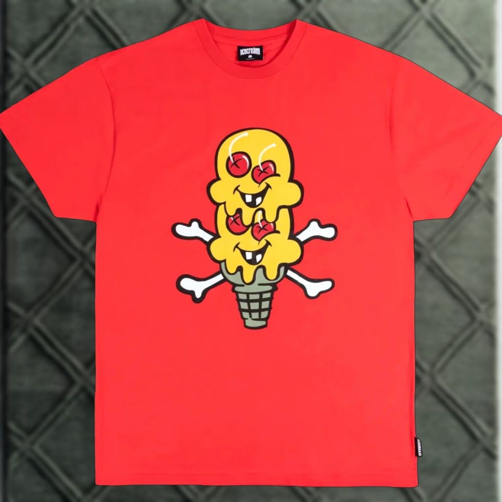 Vintage ICECREAM Billionaire Boys Club Two Scoops Short Sleeve Tee Men’s M Tomato Red Size US M / EU 48-50 / 2 - 1 Thumbnail