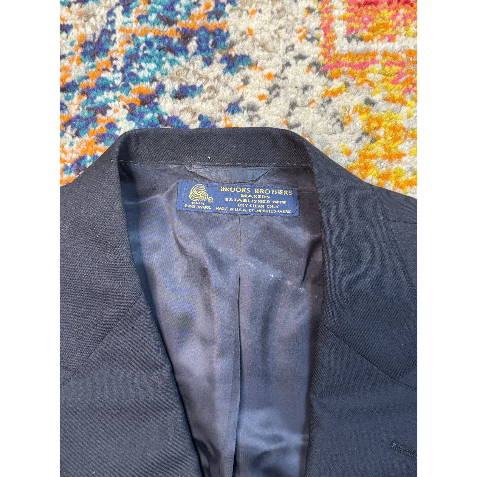 Brooks Brothers Brooks Brothers Navy Wool Two-Button Blazer Mens Jacket 42R Size US XXL / EU 58 / 5 - 3 Thumbnail