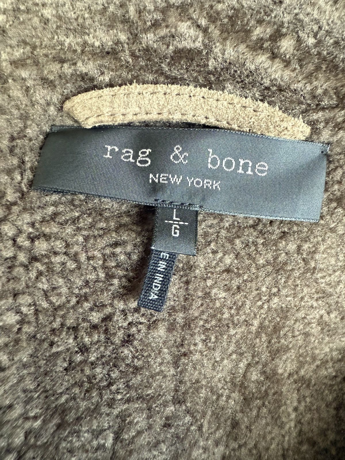 Rag & Bone Rag & Bone Large Chocolate Brown Shearling Size US L / EU 52-54 / 3 - 11 Thumbnail