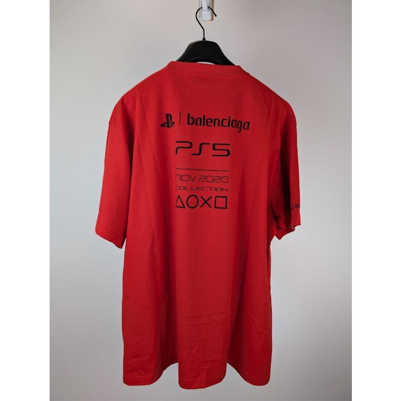 Balenciaga × Playstation o1rshd1 Boxy T-shirt in Verm / Red Size US L / EU 52-54 / 3 - 11 Thumbnail