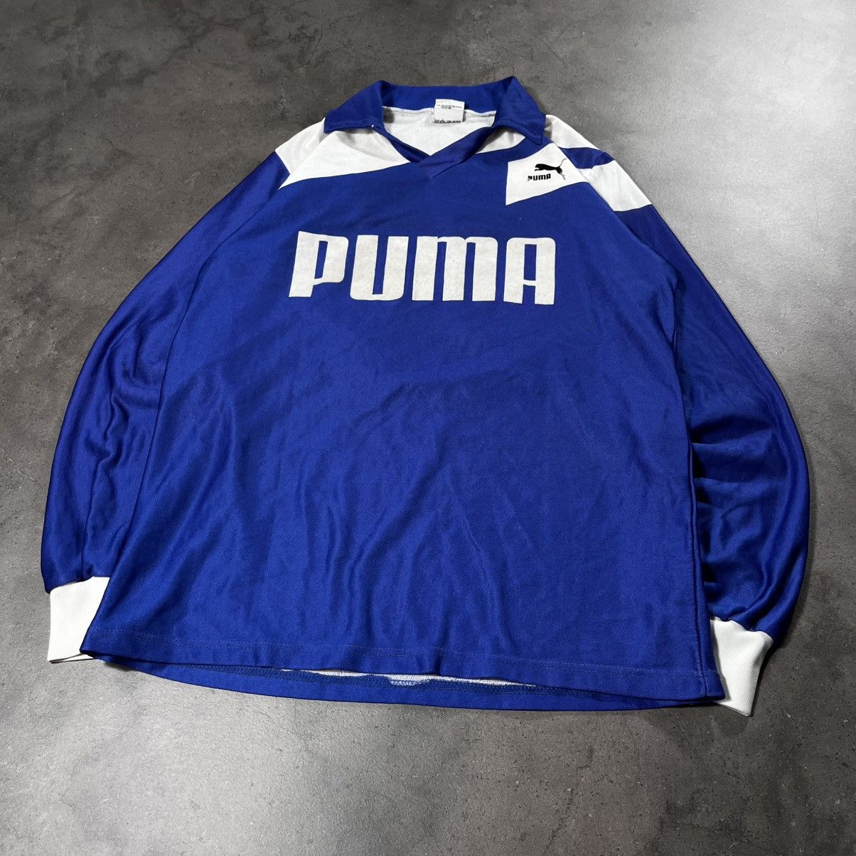 Puma Vintage 90s Puma Retro Longsleeve Blokecore Template Jersey Size US L / EU 52-54 / 3 - 3 Thumbnail