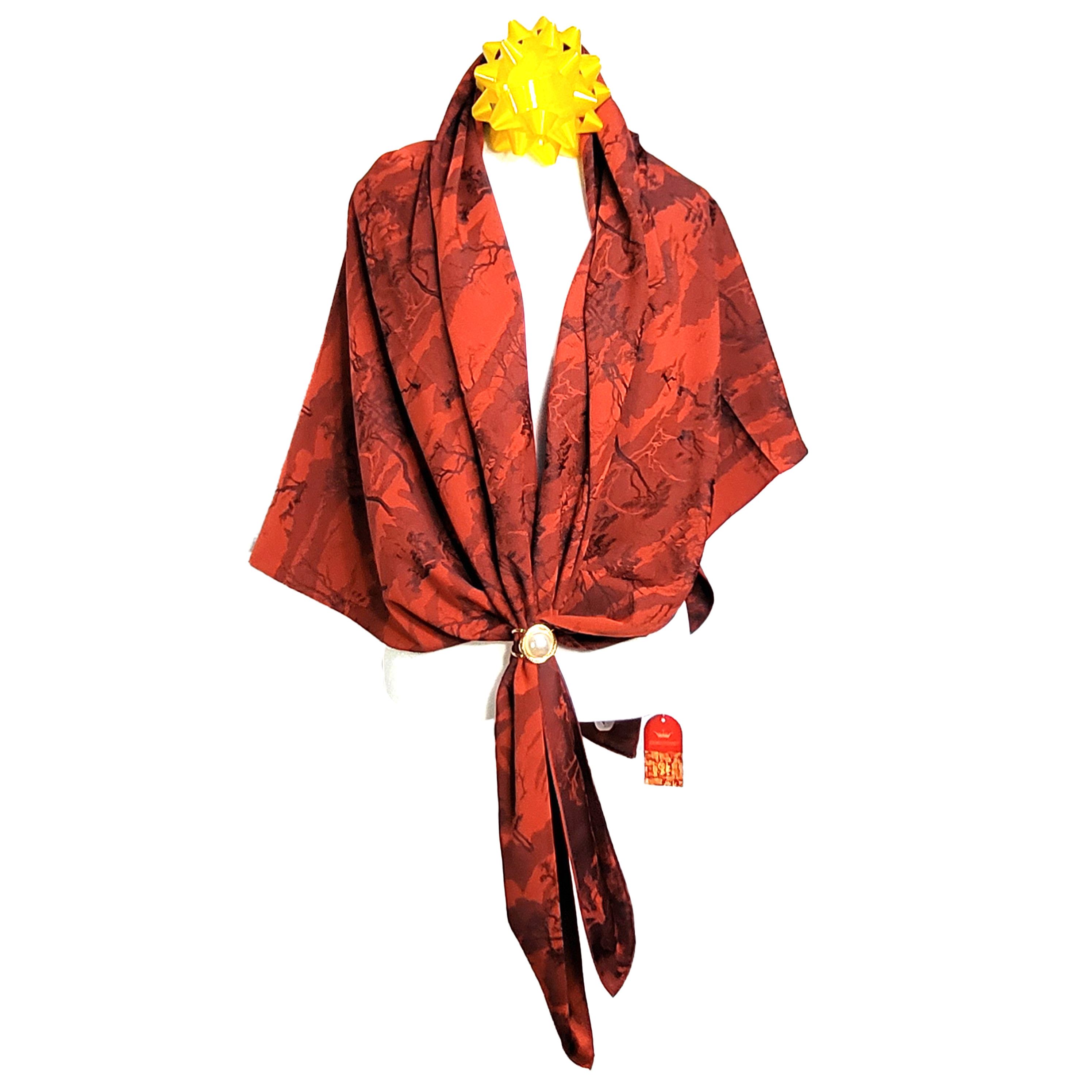 Other NWT Double-Sided Silk Scarf 52"x52" Large Square Wrap 3013 Size ONE SIZE - 7 Thumbnail