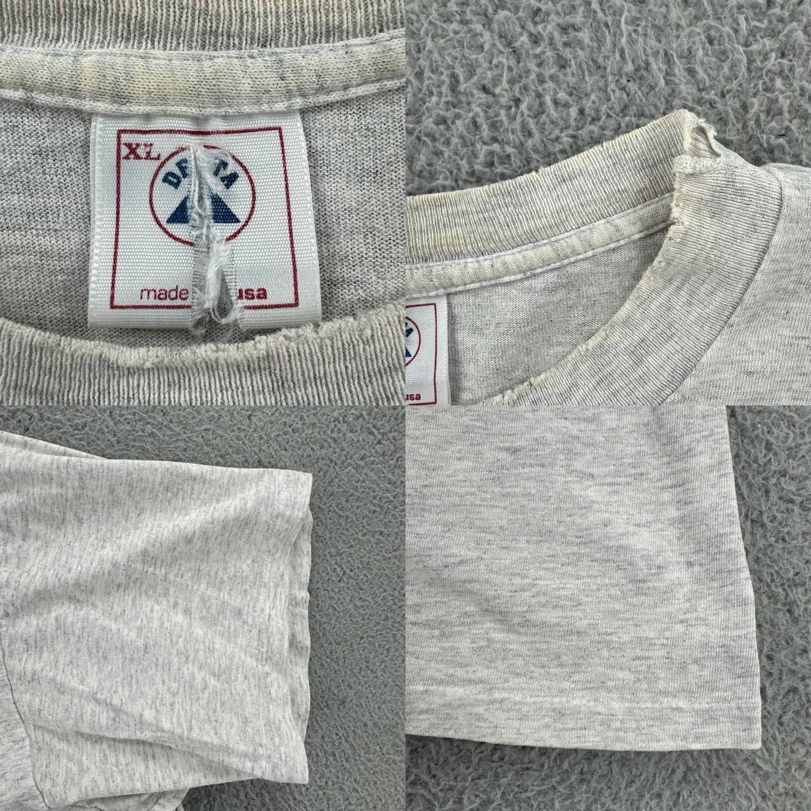 Delta Vintage Delta Mens XL Gray Single Stitch Made In USA Shirt 90s Fishing Humor Tee Size US XL / EU 56 / 4 - 8 Thumbnail
