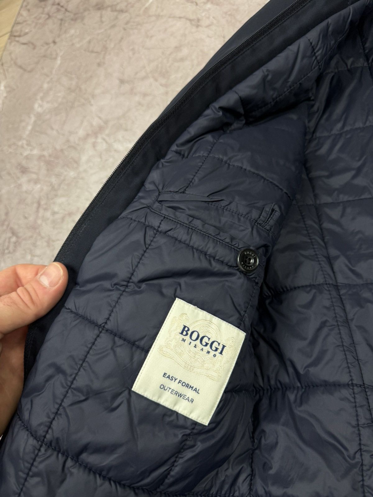 Boggi Men's Boggi Milano Padded Navy Coat Jacket Size 52 Size US L / EU 52-54 / 3 - 15 Thumbnail