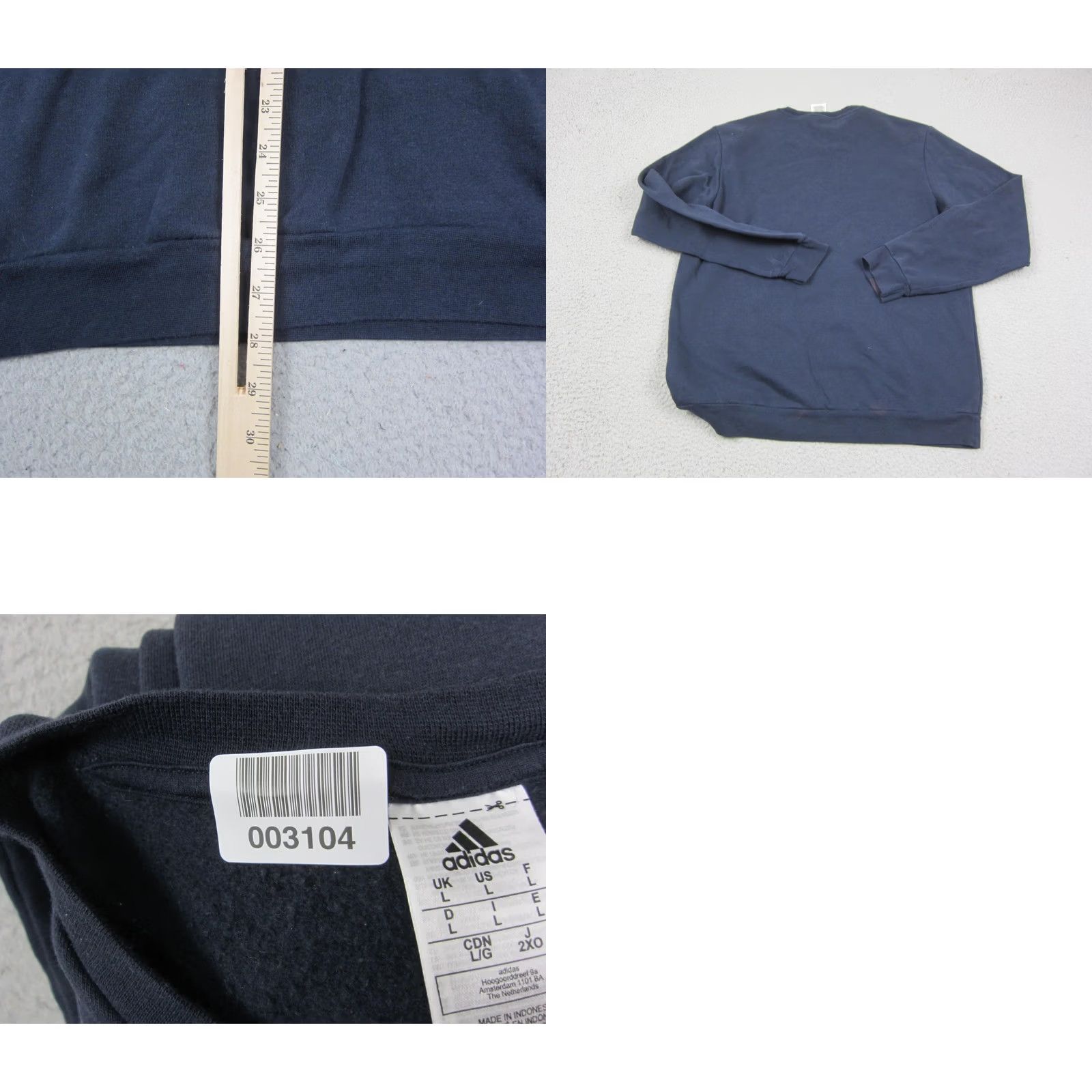 Adidas VINTAGE adidas Sweatshirt Mens L Blue Pullover Fleece Logo 90s Classic Size US L / EU 52-54 / 3 - 8 Thumbnail