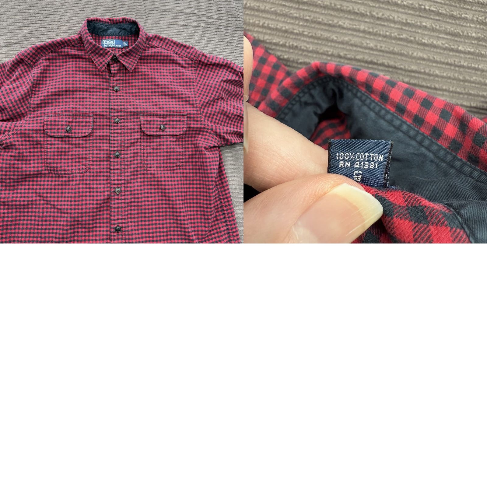 Polo Ralph Lauren Polo Ralph Lauren Shirt Men Large Gingham Cotton Long Sleeve Outdoors Workwear Size US L / EU 52-54 / 3 - 8 Thumbnail