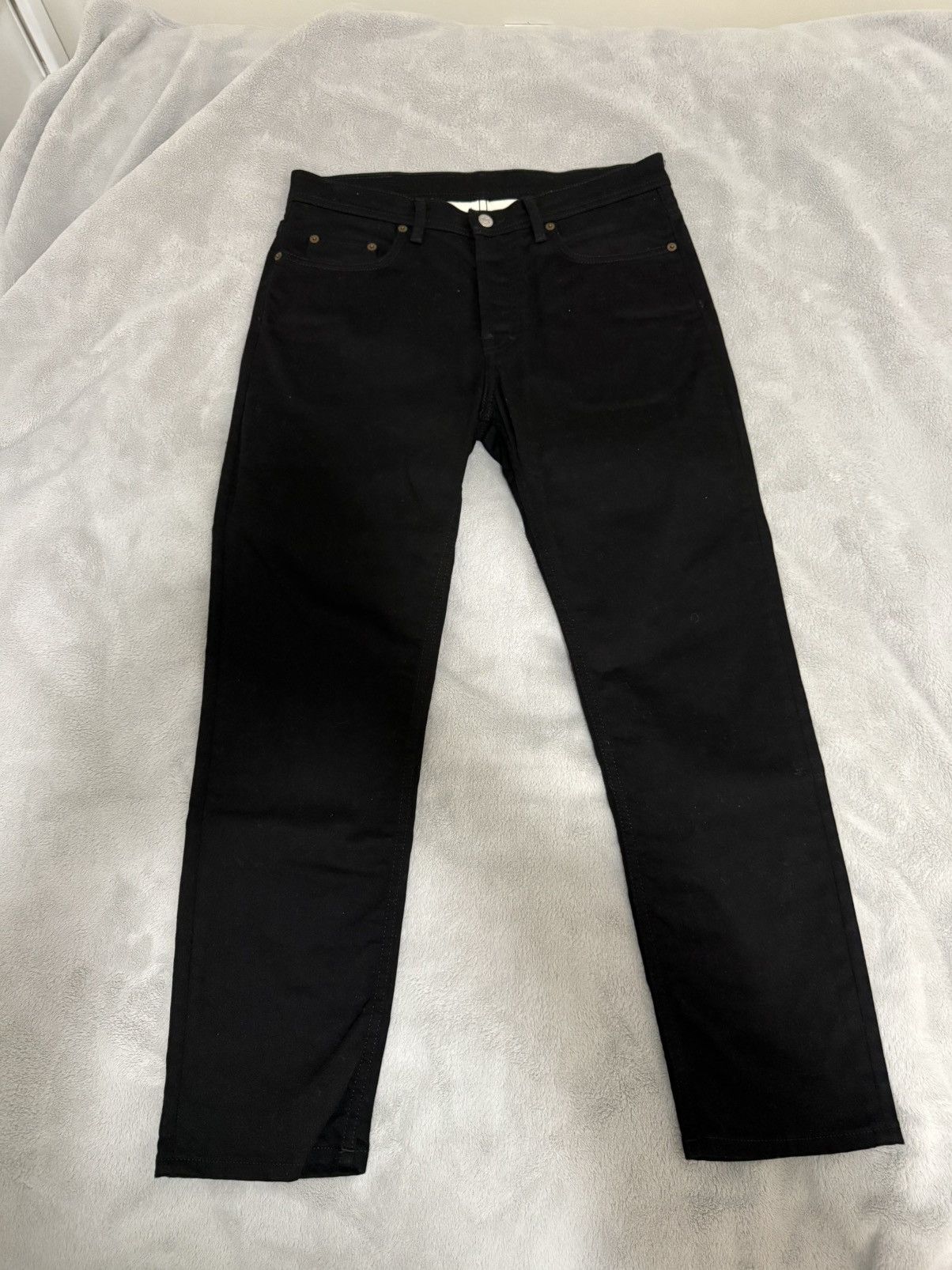 Acne Studios River Stay Black Jeans Size US 31 - 1 Thumbnail