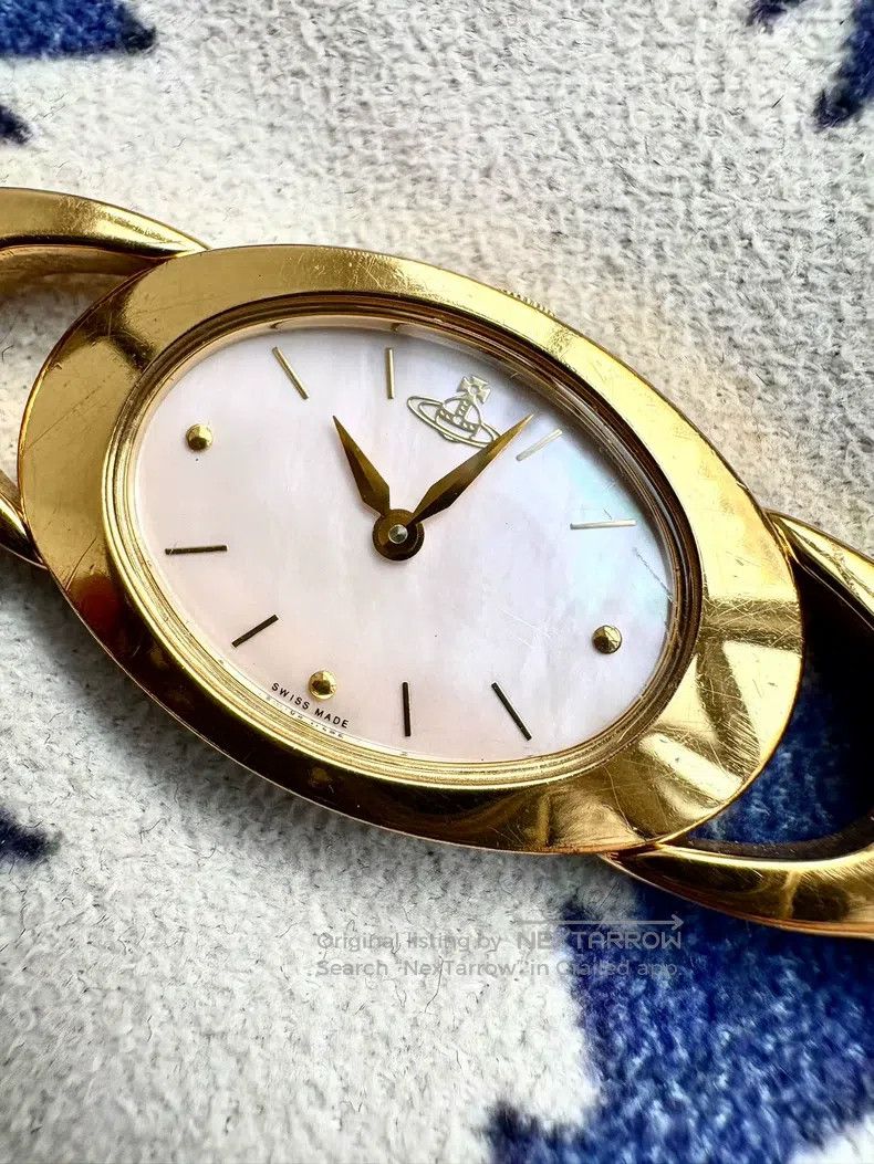 Vivienne Westwood Vivienne Westwood Vintage Pink Mother-of-Pearl Dial Gold A Size ONE SIZE - 3 Thumbnail