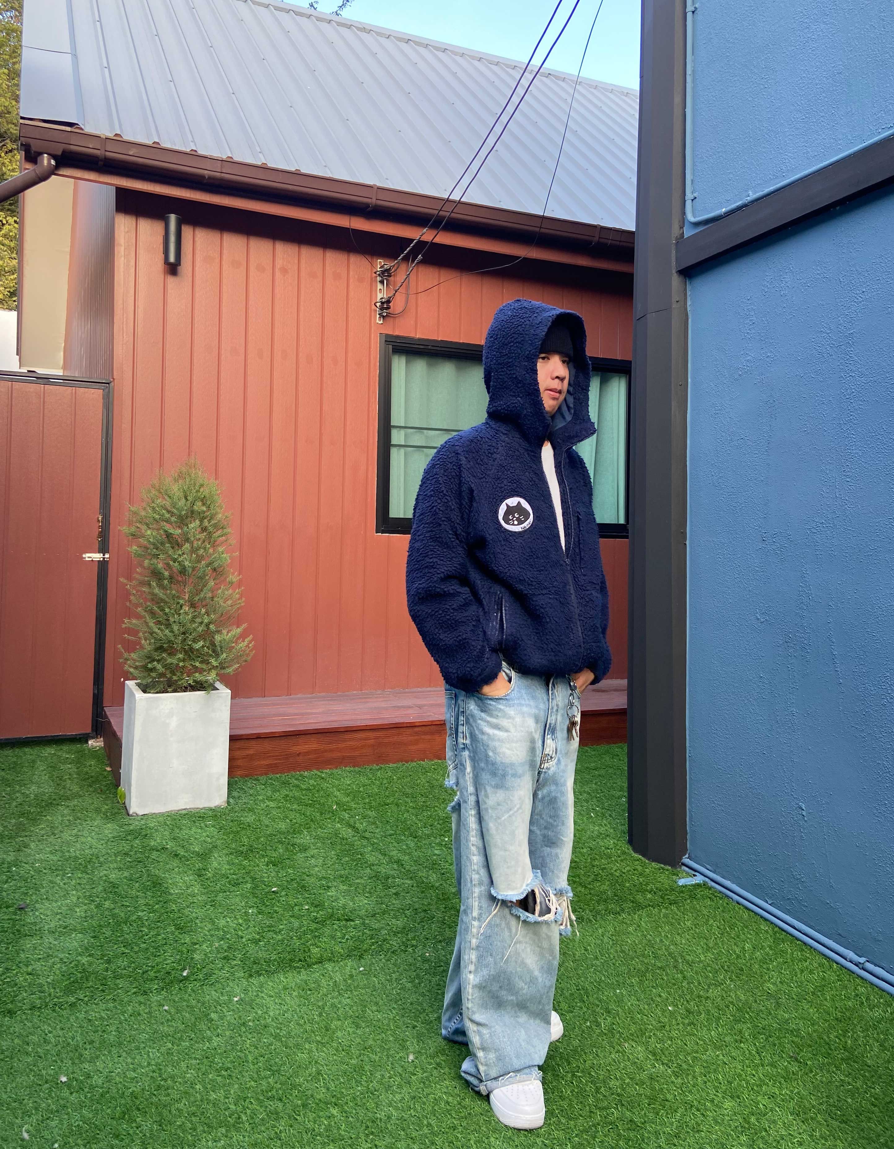 Issey Miyake Né-Net Sherpa Fleece Hooded Jacket Size US S / EU 44-46 / 1 - 14 Thumbnail