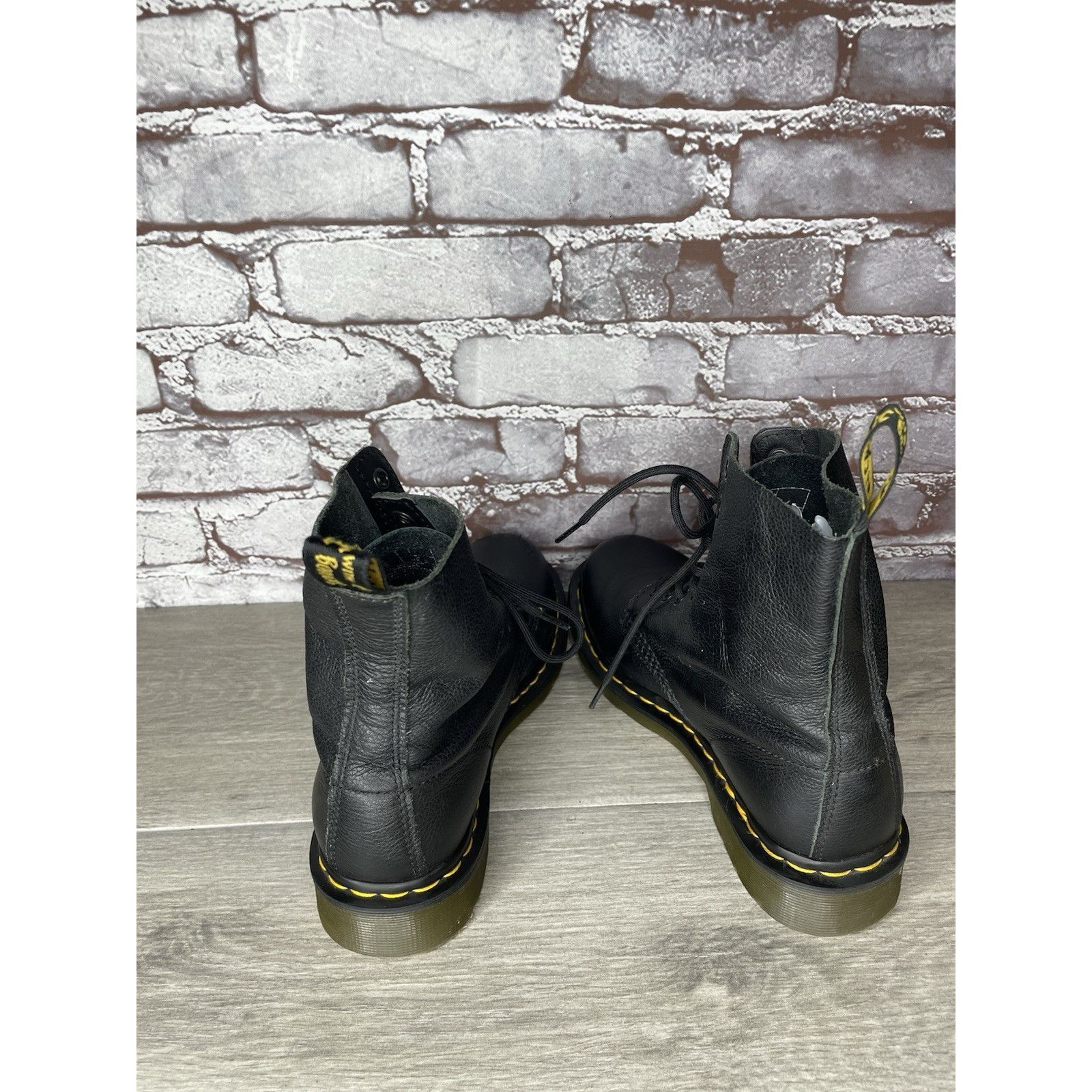 Dr. Martens Doc Martens Pascal 1460 Black Leather Lace Up Combat Boots W Size US 8 / IT 38 - 19 Thumbnail