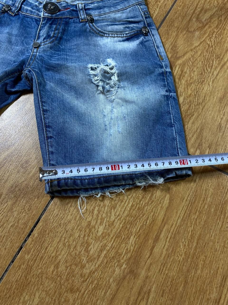 Philipp Plein Philipp Plein Skull Logo Denim Shorts Size US 26 / EU 42 - 10 Thumbnail