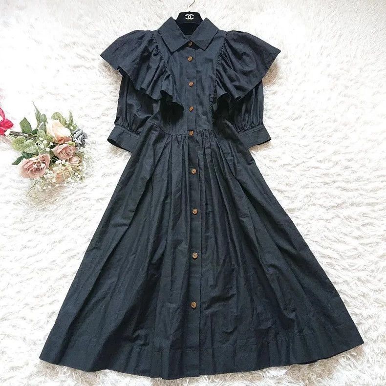 Vivienne Westwood Vivienne Westwood size00 Loose cotton shirt with ruffled ed Size L / US 10 / IT 46 - 3 Thumbnail