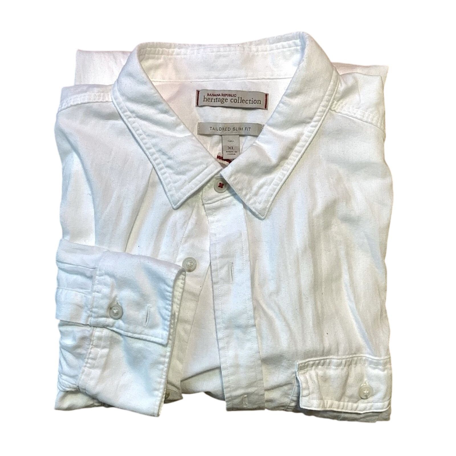 Banana Republic Banana Republic Tailored Slim Fit Button Down Size US XL / EU 56 / 4 - 1 Thumbnail