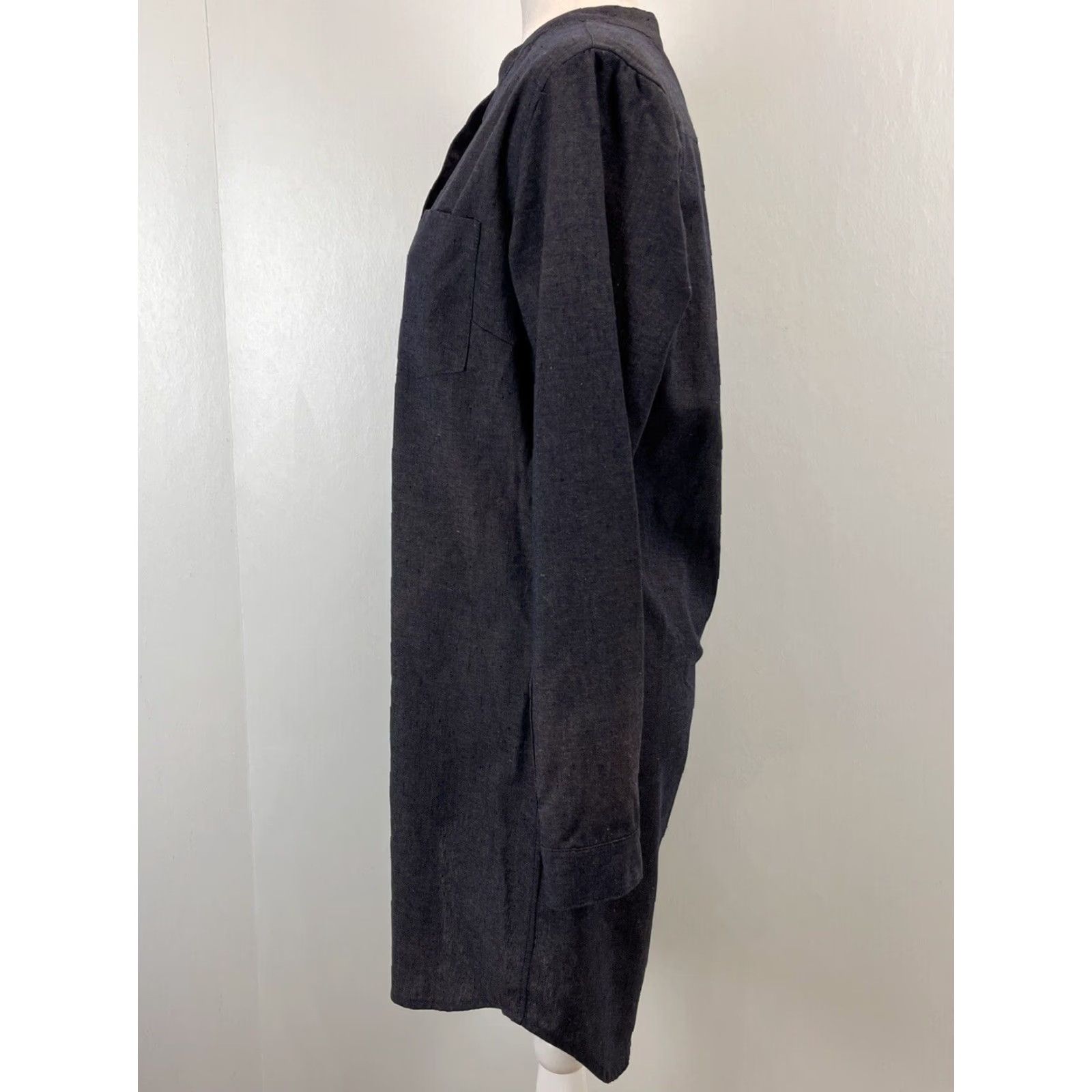 Vintage VINTAGE Bridge and Burn Dress Linen Blend Women Sz M Long Sleeve Blue Outdoor Sustainable Size S / US 4 / IT 40 - 2 Thumbnail