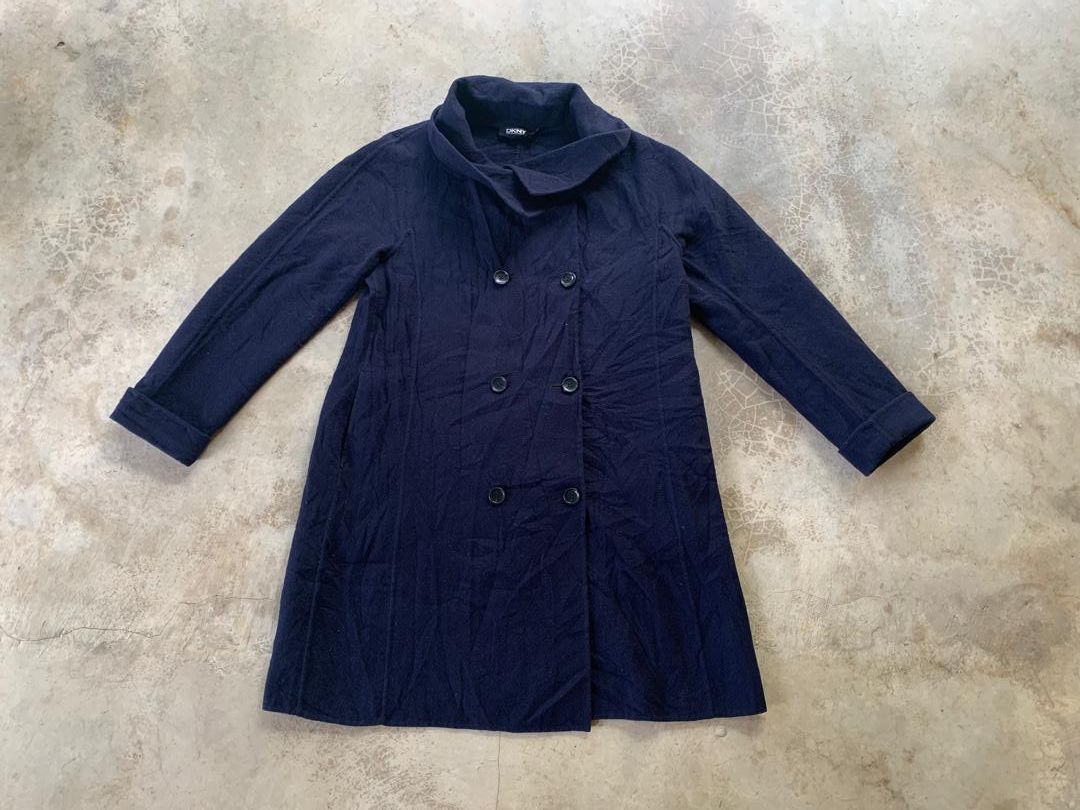 DKNY DKNY Long Coat Wool Size M / US 6-8 / IT 42-44 - 3 Thumbnail