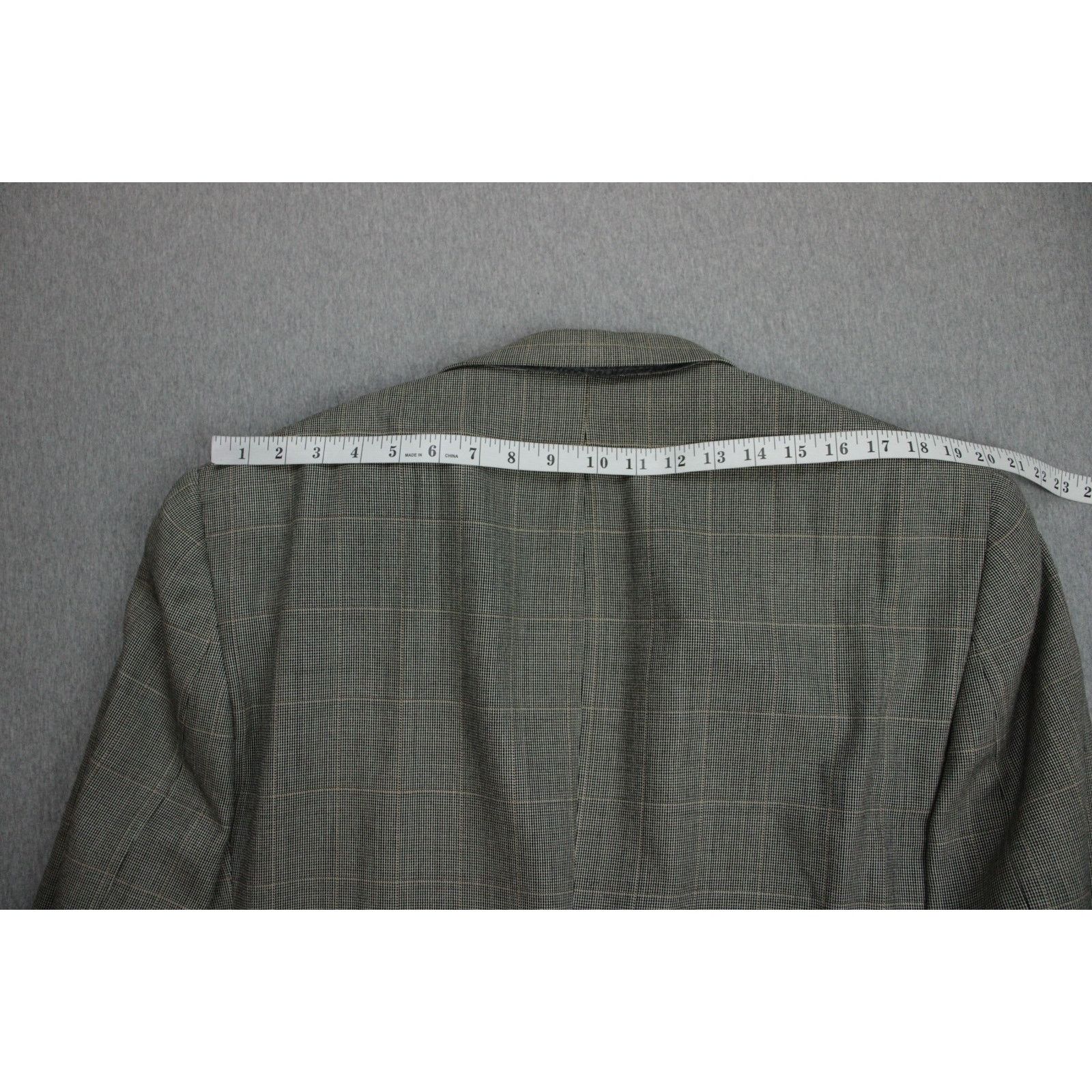 Jos. A. Bank Jos A Bank Blazer Mens Size 46R Brown Windowpane Silk Wool Size 46R - 10 Thumbnail