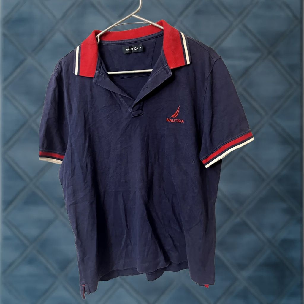 Nautica Nautica Shirt Polo Mens Medium Navy Solid Short Sleeve Size Size US M / EU 48-50 / 2 - 1 Thumbnail