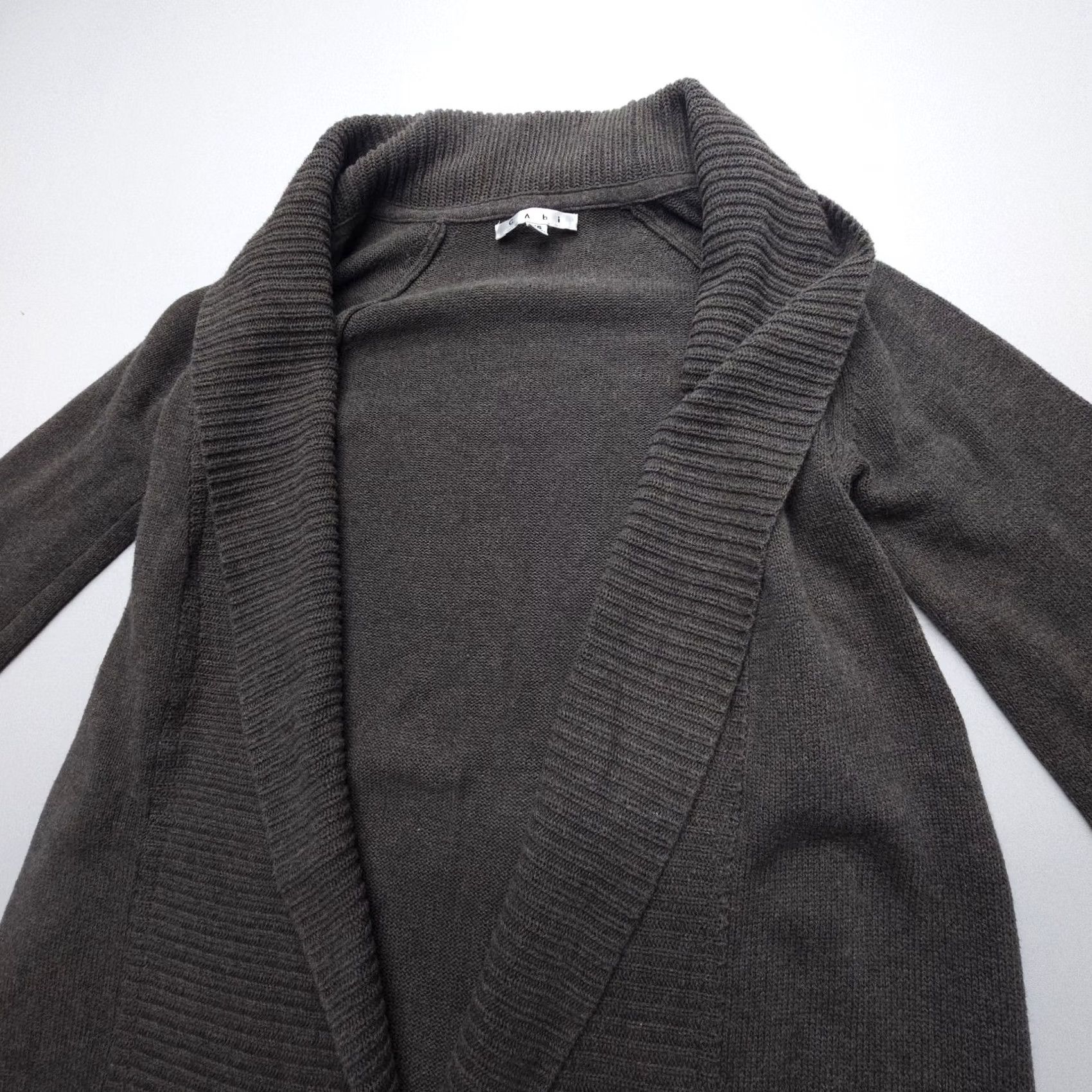 Vintage Cabi Cardigan Sweater Womens XS Gray 100% Cotton Duster Open Shawl Knit Long Sleeve Casual Size XS / US 0-2 / IT 36-38 - 3 Thumbnail