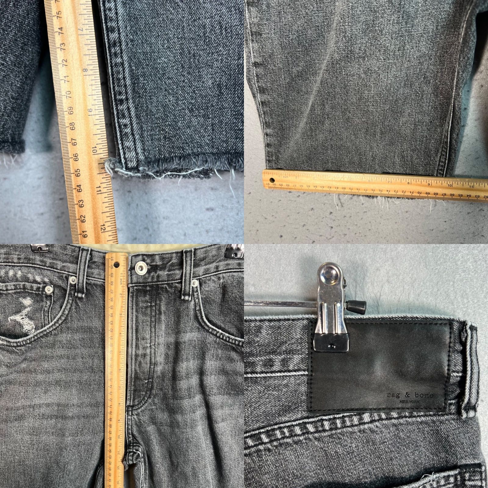 Rag & Bone Rag & Bone Shorts Womens Size 30 Black Denim Mid-Rise Walking Cutoff Hem Size 30" / US 8 / IT 44 - 8 Thumbnail