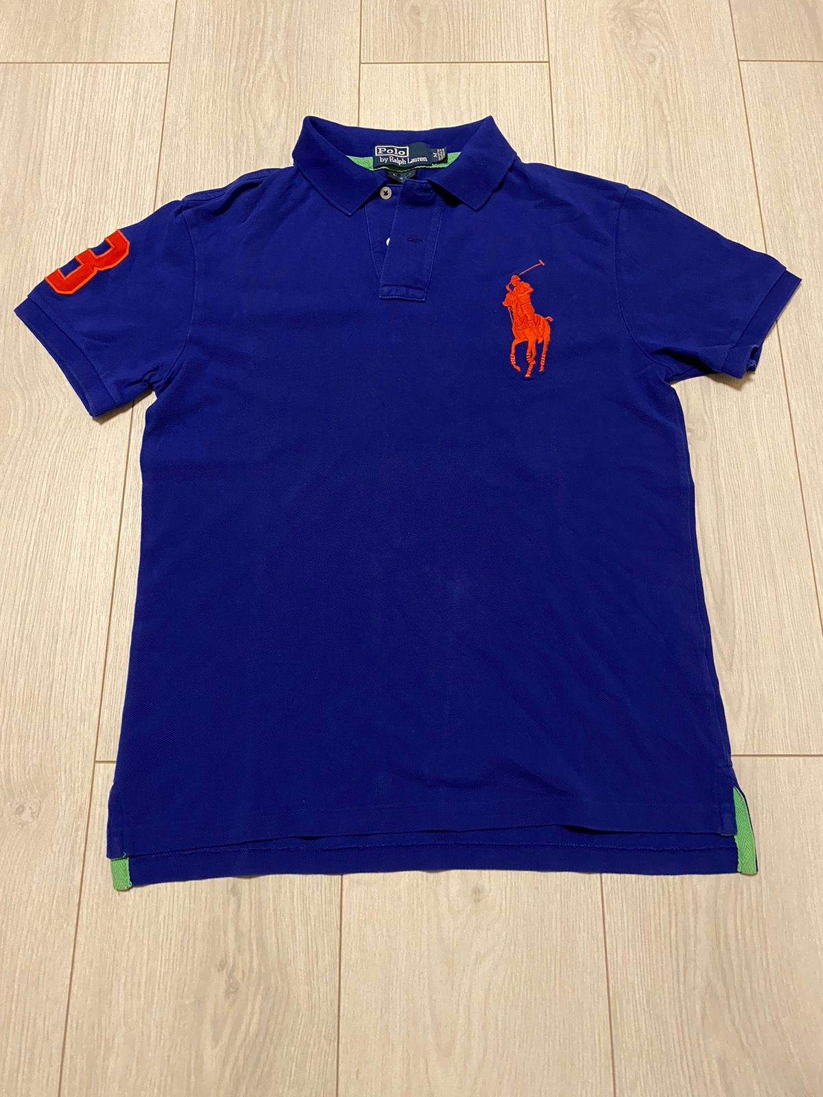 Pre-owned Polo Ralph Lauren X Vintage Polo Ralph Laurent Jersey Polo T-shirt Japan Style In Blue