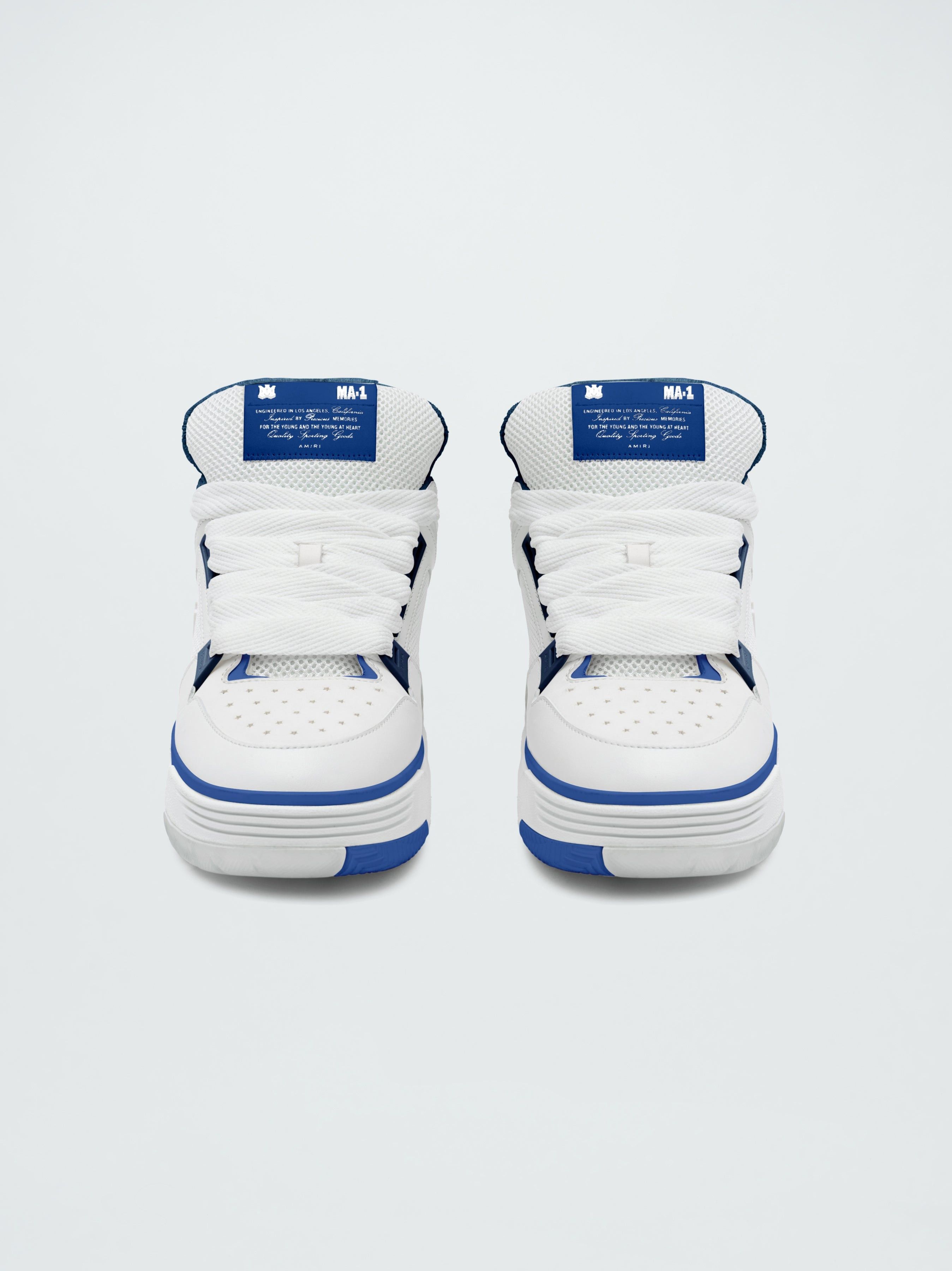 Amiri o1s1wg110325 MA-1 Low-Top Sneakers in White/Blue Size US 9 / EU 42 - 3 Thumbnail