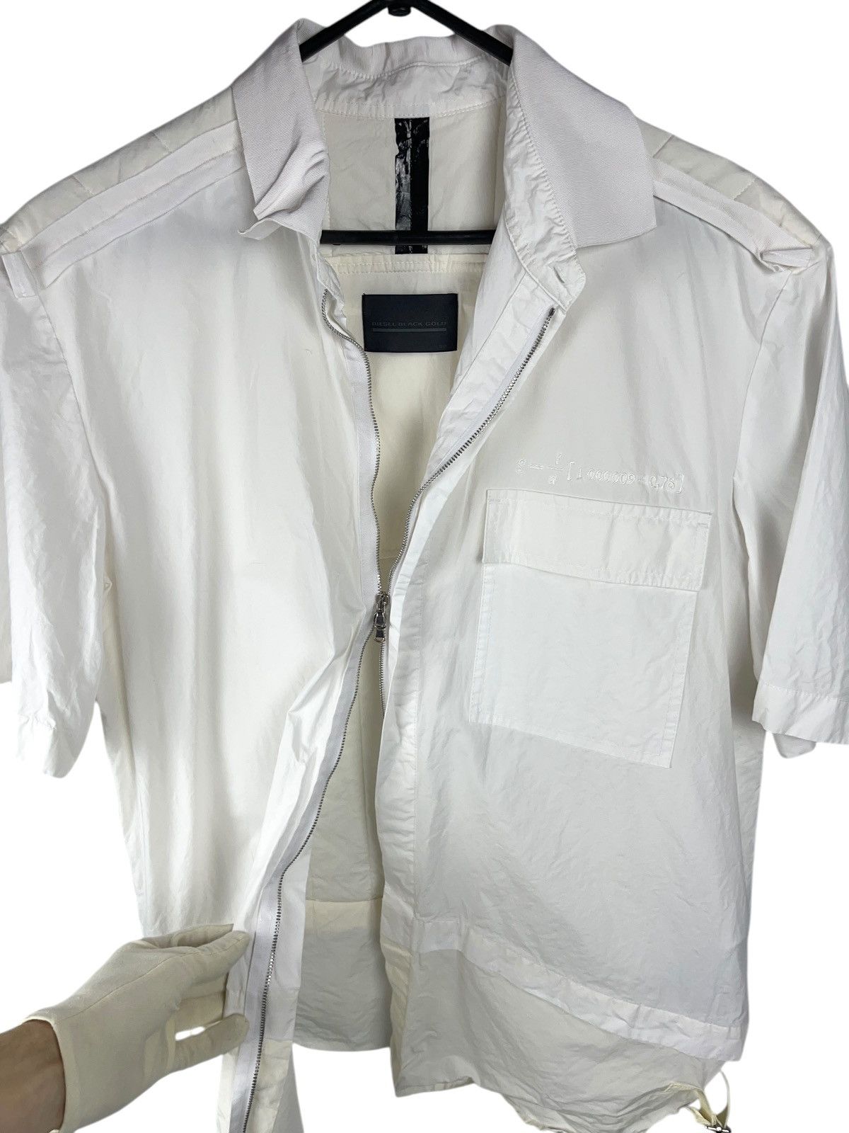 Diesel Black Gold Diesel Black Gold Quilted Zipped Shirt Bandage Avant Garde Size US L / EU 52-54 / 3 - 9 Thumbnail