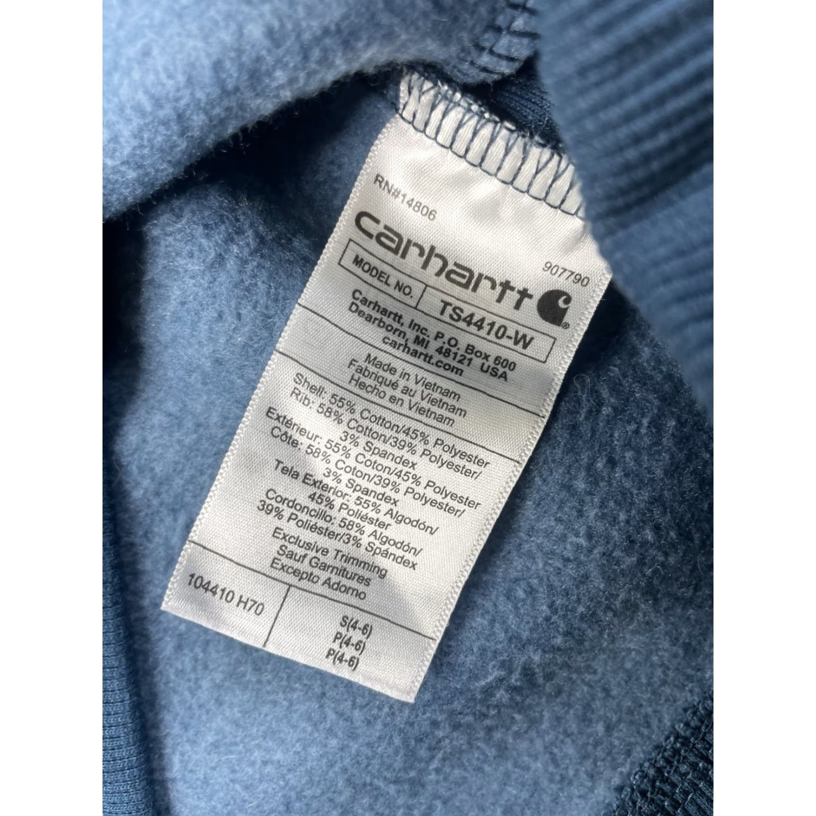 Carhartt Carhartt Sweatshirt Women S Relaxed Raglan Sleeve Logo Crew Neck Blue Cotton Polyester Size S / US 4 / IT 40 - 7 Thumbnail