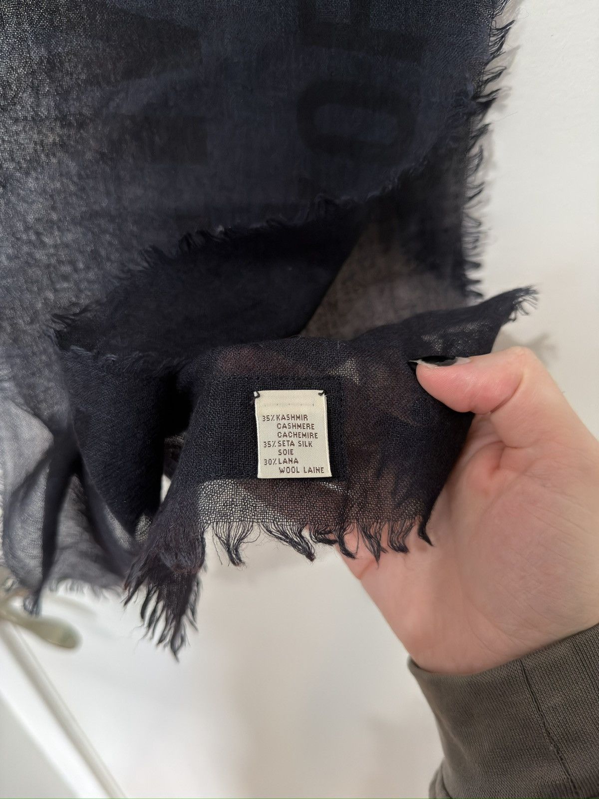 Helmut Lang AW04 Logo Scarf Size ONE SIZE - 4 Thumbnail