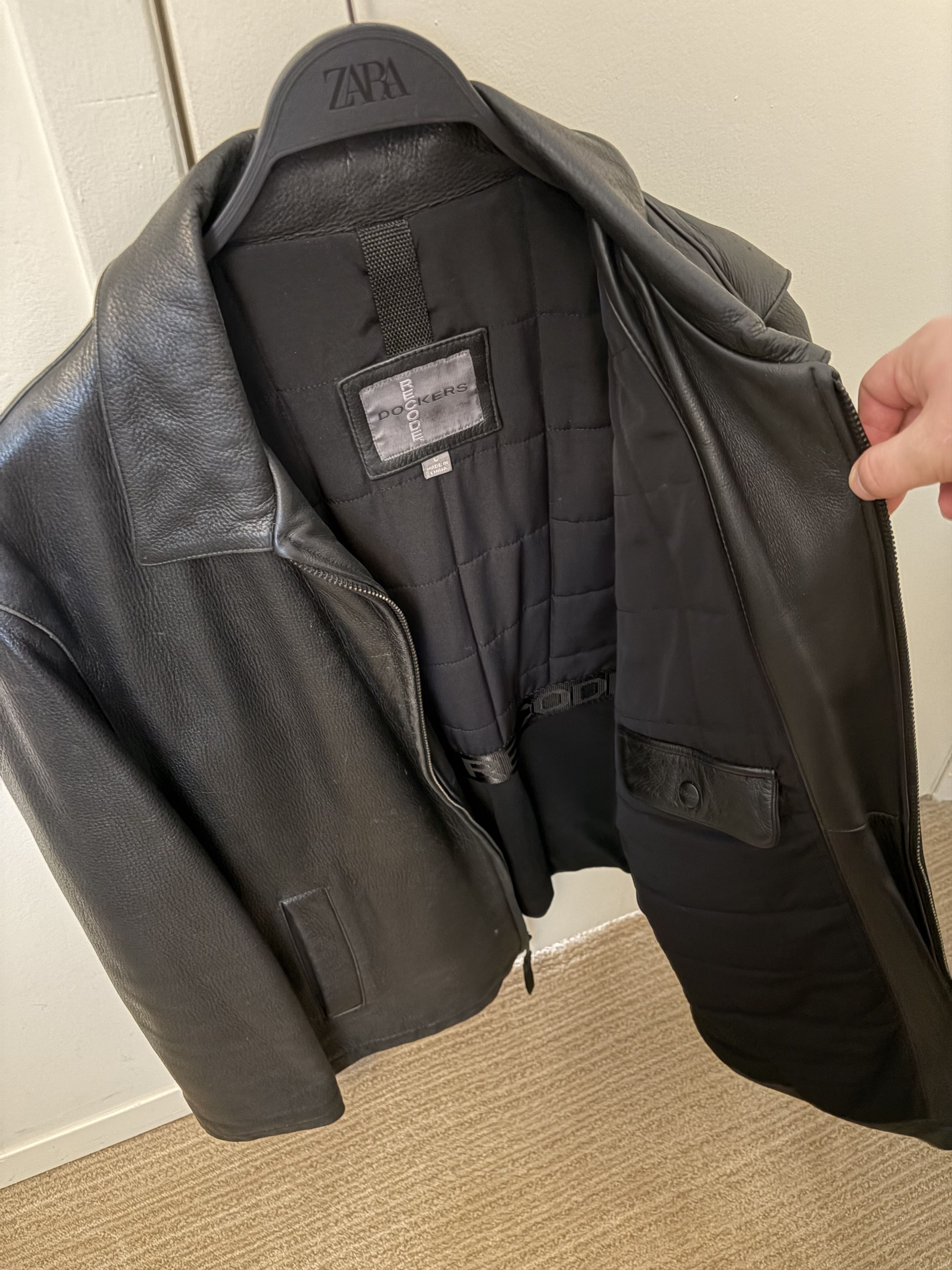 Other Black Leather Jacket (Large) Size US L / EU 52-54 / 3 - 3 Thumbnail